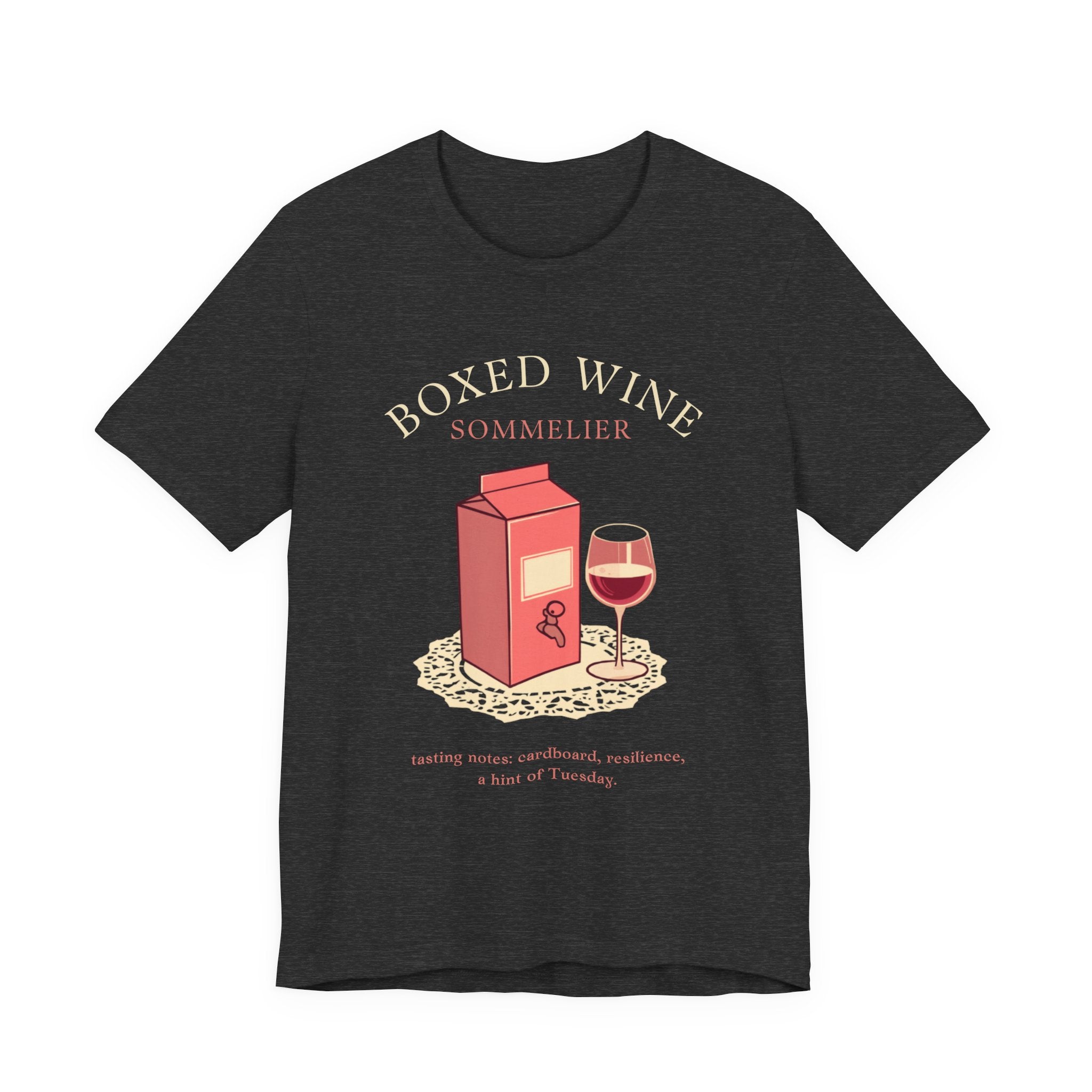 Boxed Wine Sommelier tee — product photo 5