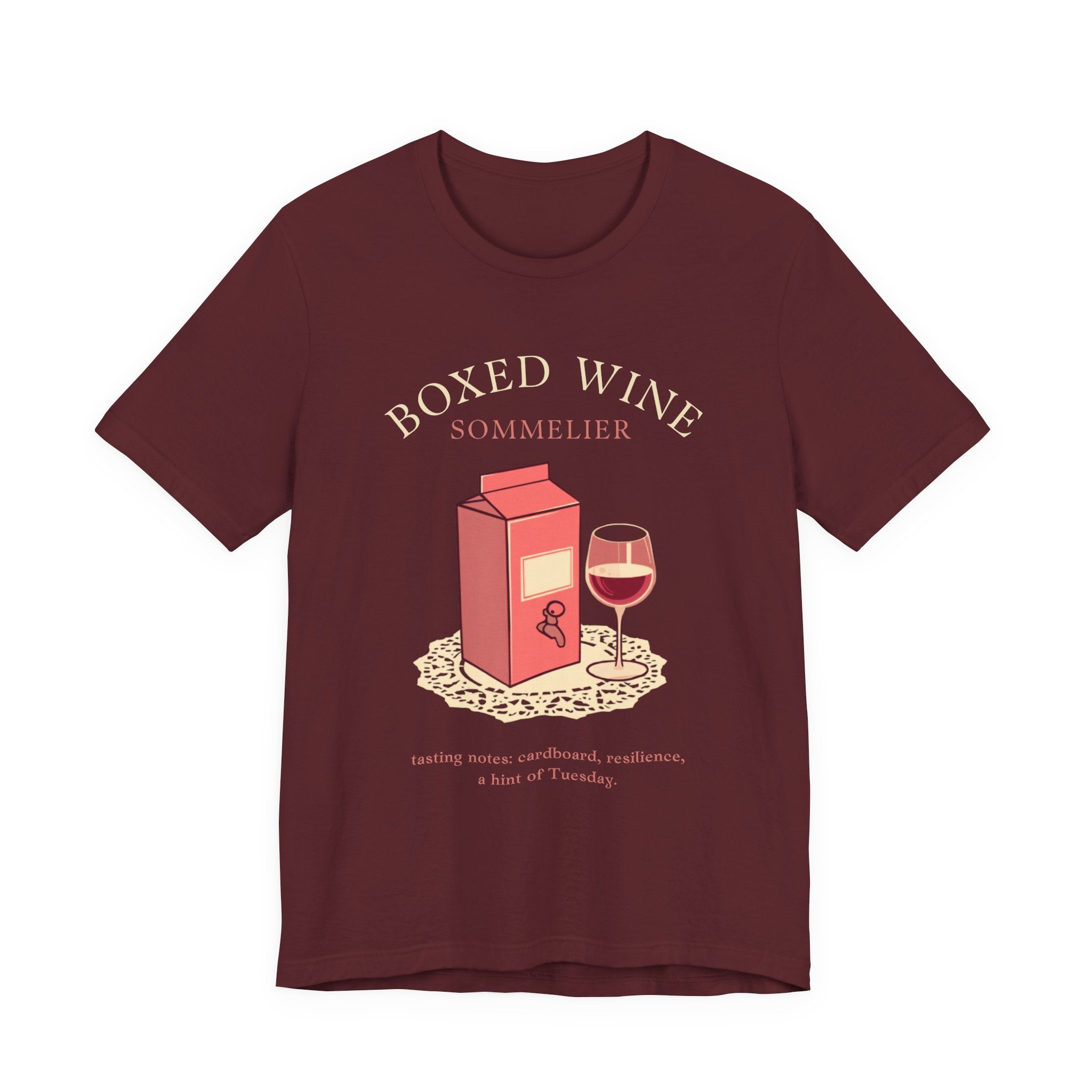 Boxed Wine Sommelier tee — product photo 7