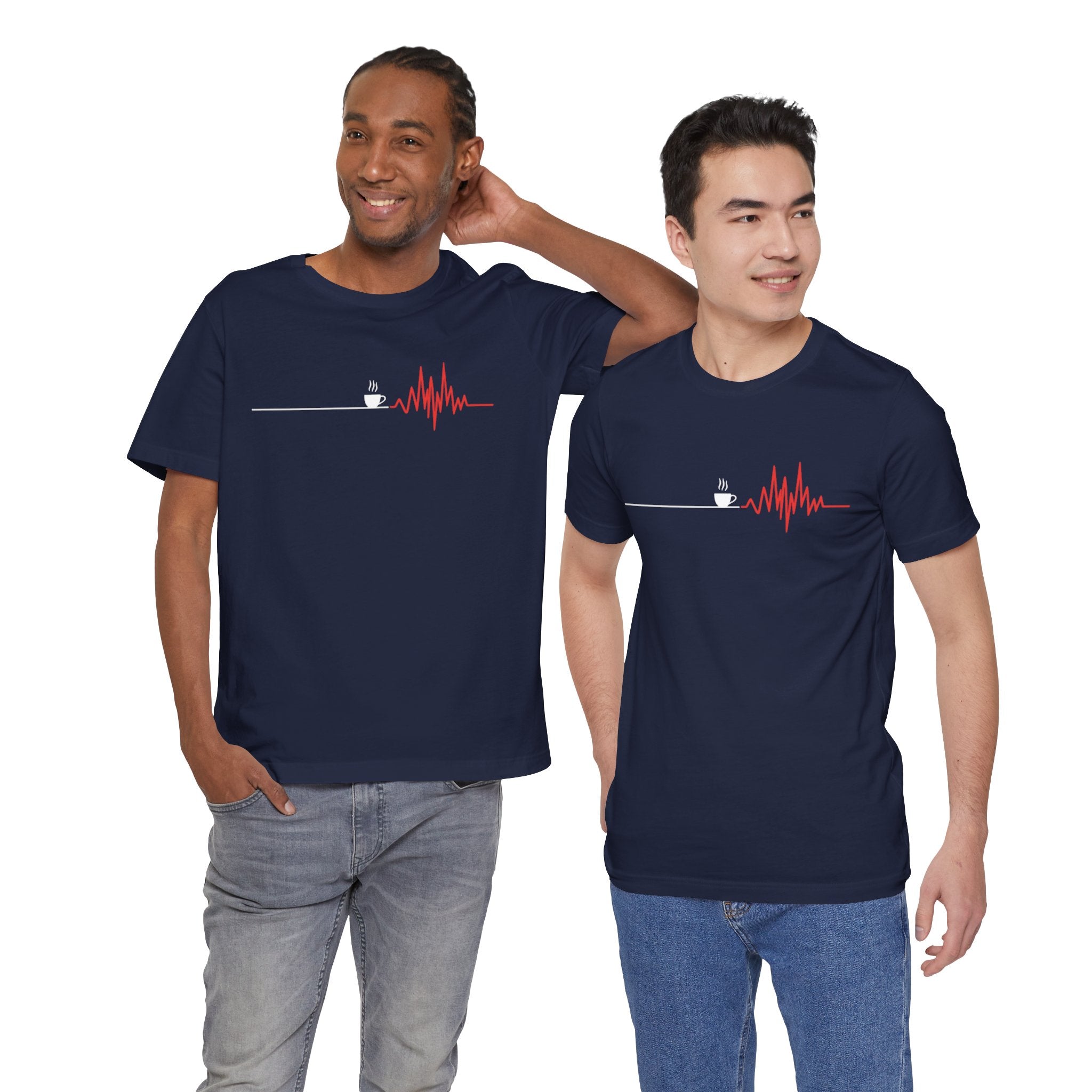 Coffee Heartbeat — EKG Caffeine Humor Tee