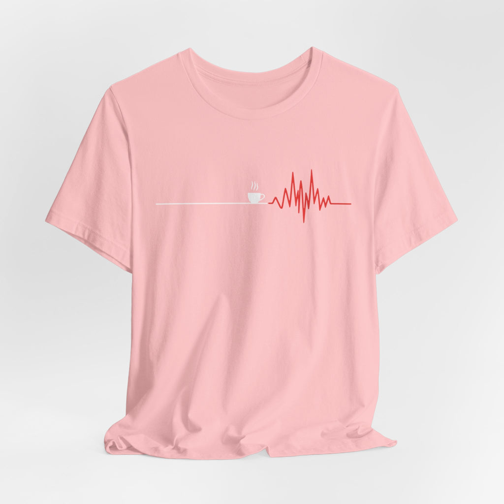 Coffee Heartbeat — EKG Caffeine Humor Tee