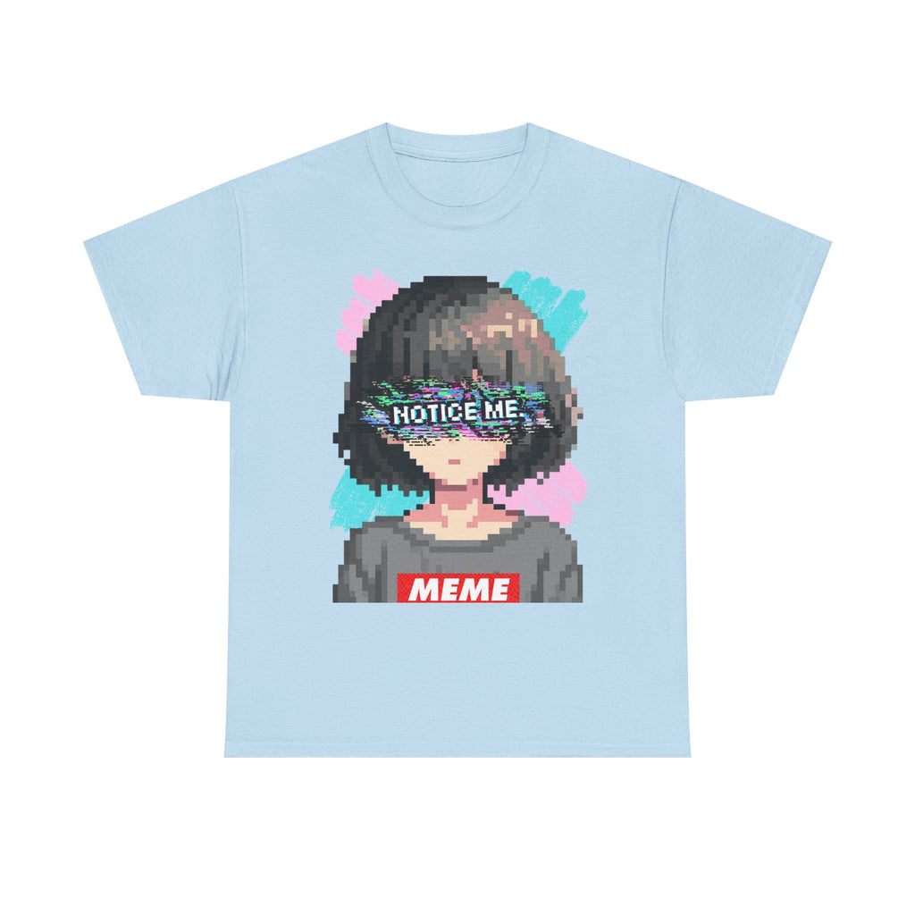 Pixel Anime Girl — 8-Bit Glitchcore Graphic Tee