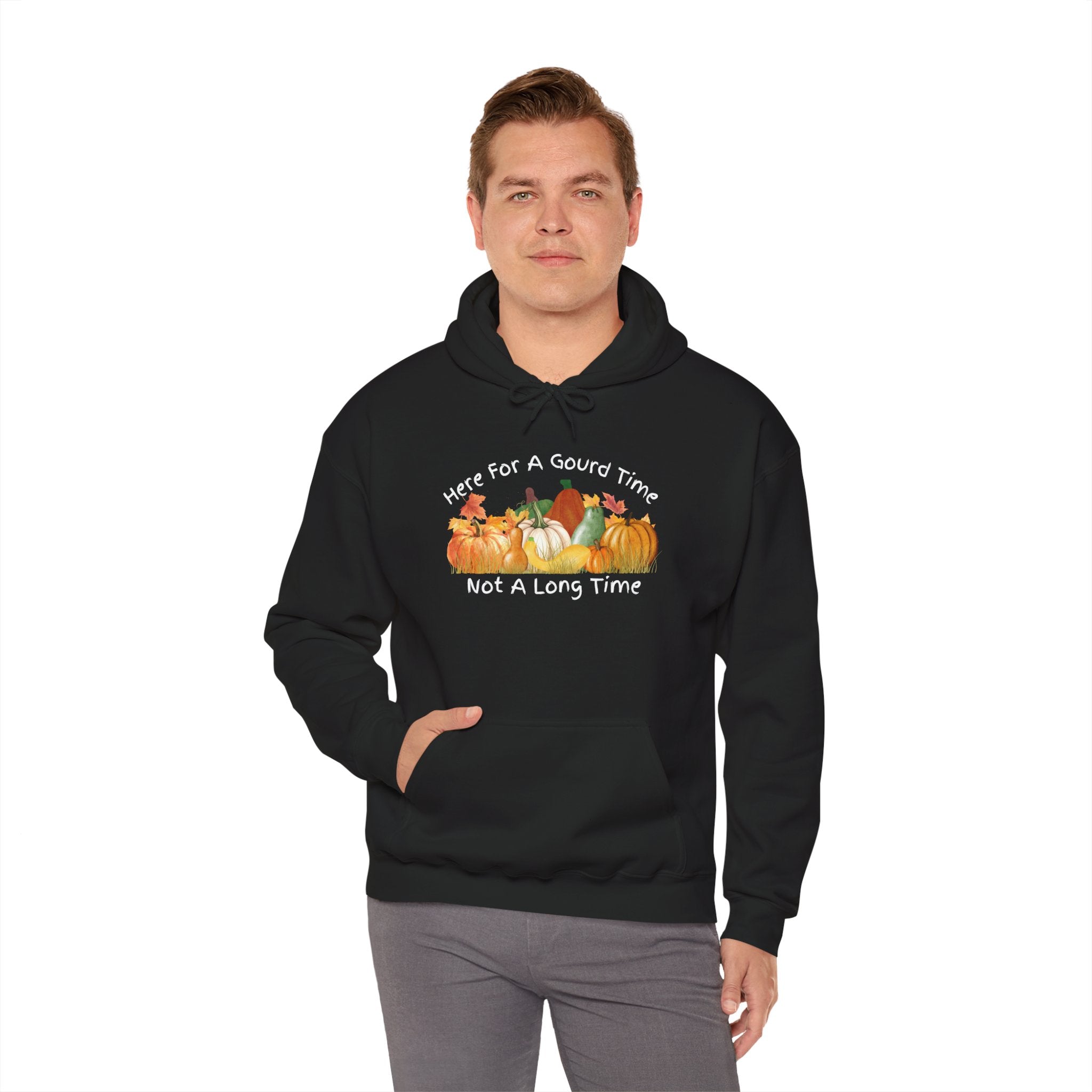 Here for a Gourd Time pumpkin hoodie — product photo 10