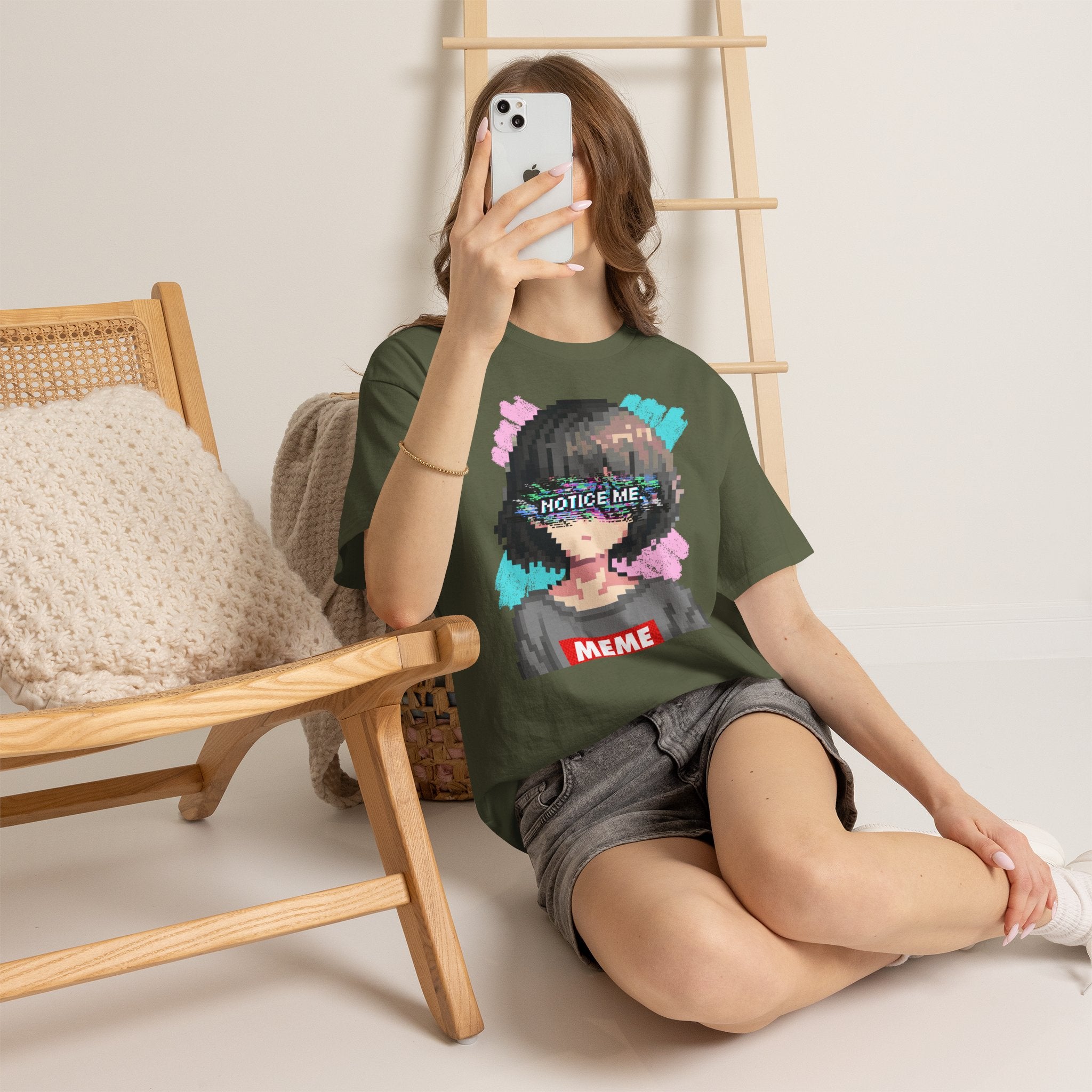 Pixel Anime Girl tee — product photo 8