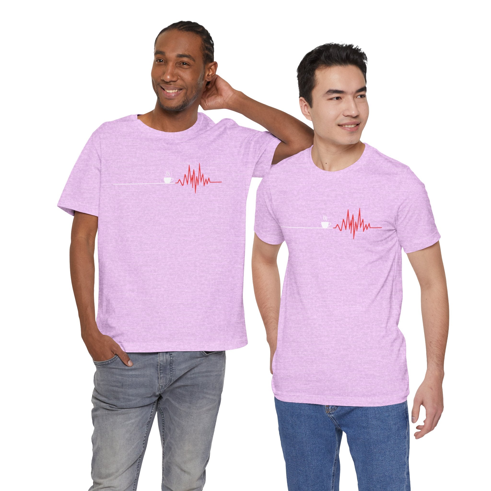 Coffee Heartbeat — EKG Caffeine Humor Tee