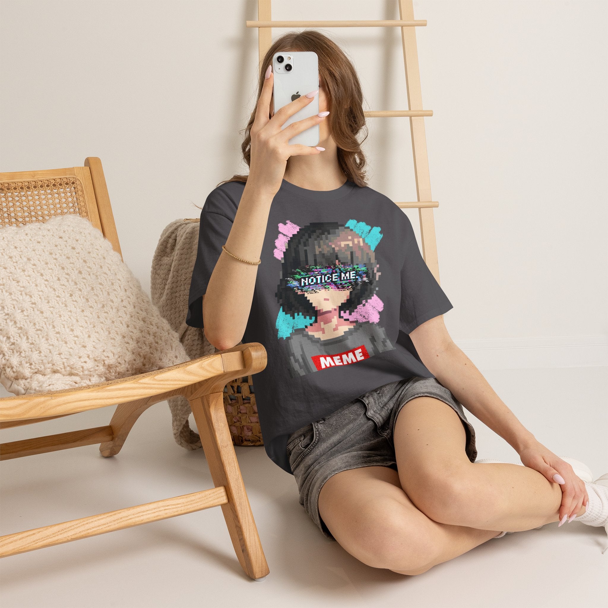 Pixel Anime Girl tee — product photo 11