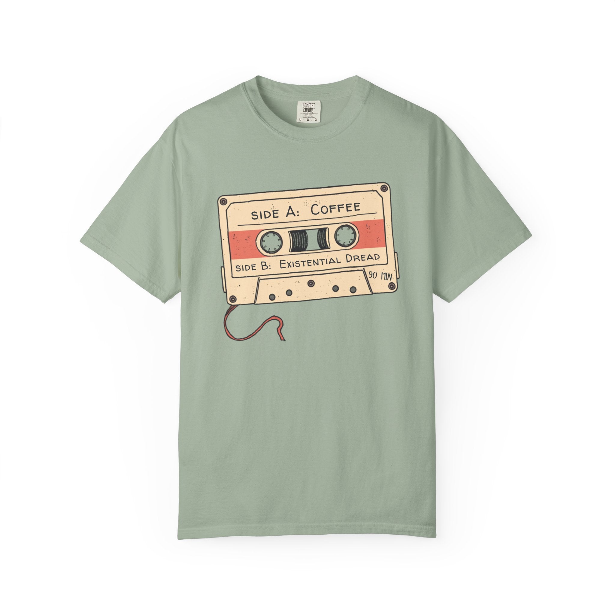 Coffee & Existential Dread cassette tee — product photo 4
