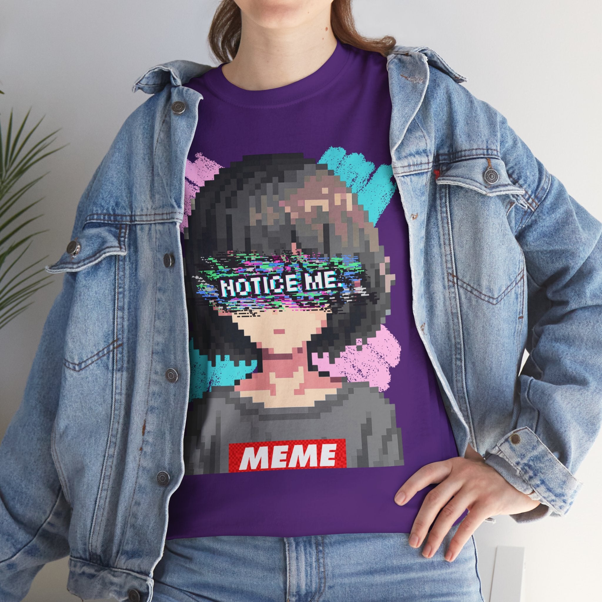 Pixel Anime Girl — 8-Bit Glitchcore Graphic Tee