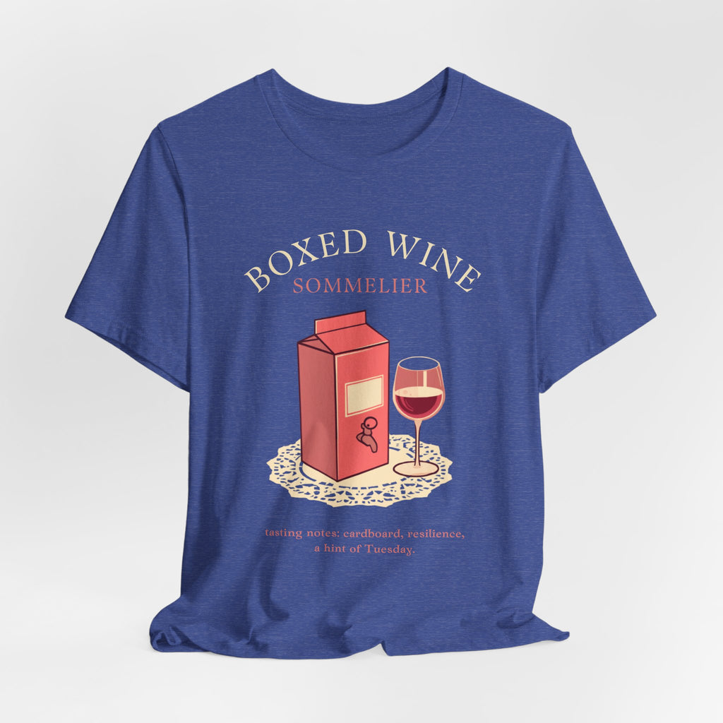 Boxed Wine Sommelier tee — product photo 25