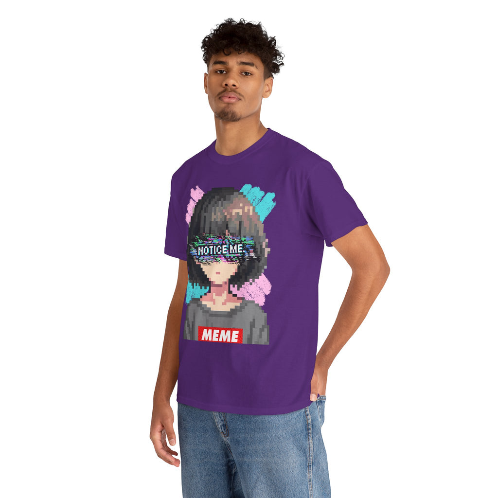 Pixel Anime Girl — 8-Bit Glitchcore Graphic Tee