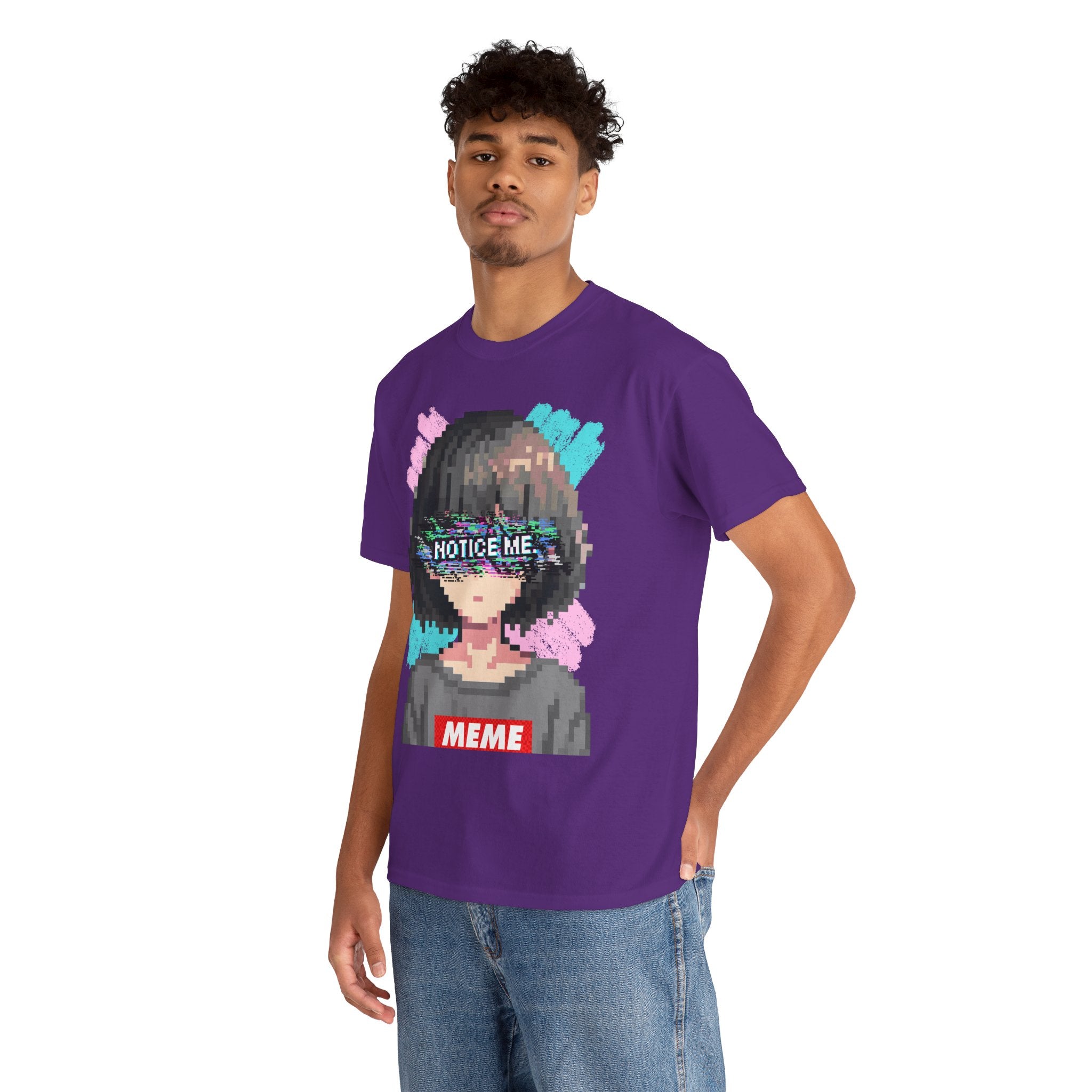 Pixel Anime Girl — 8-Bit Glitchcore Graphic Tee