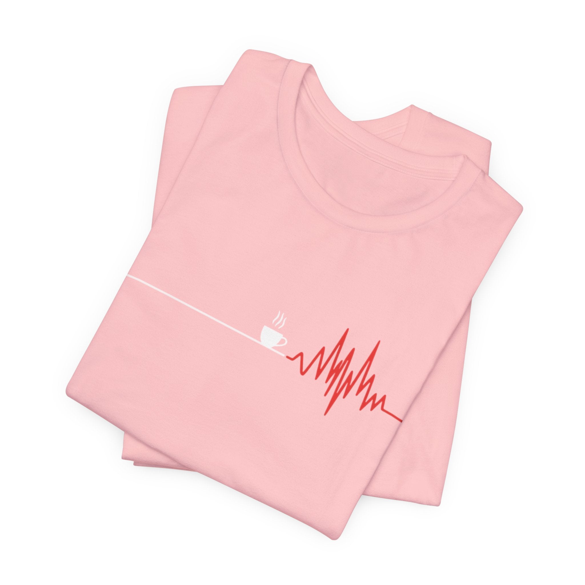 Coffee Heartbeat — EKG Caffeine Humor Tee