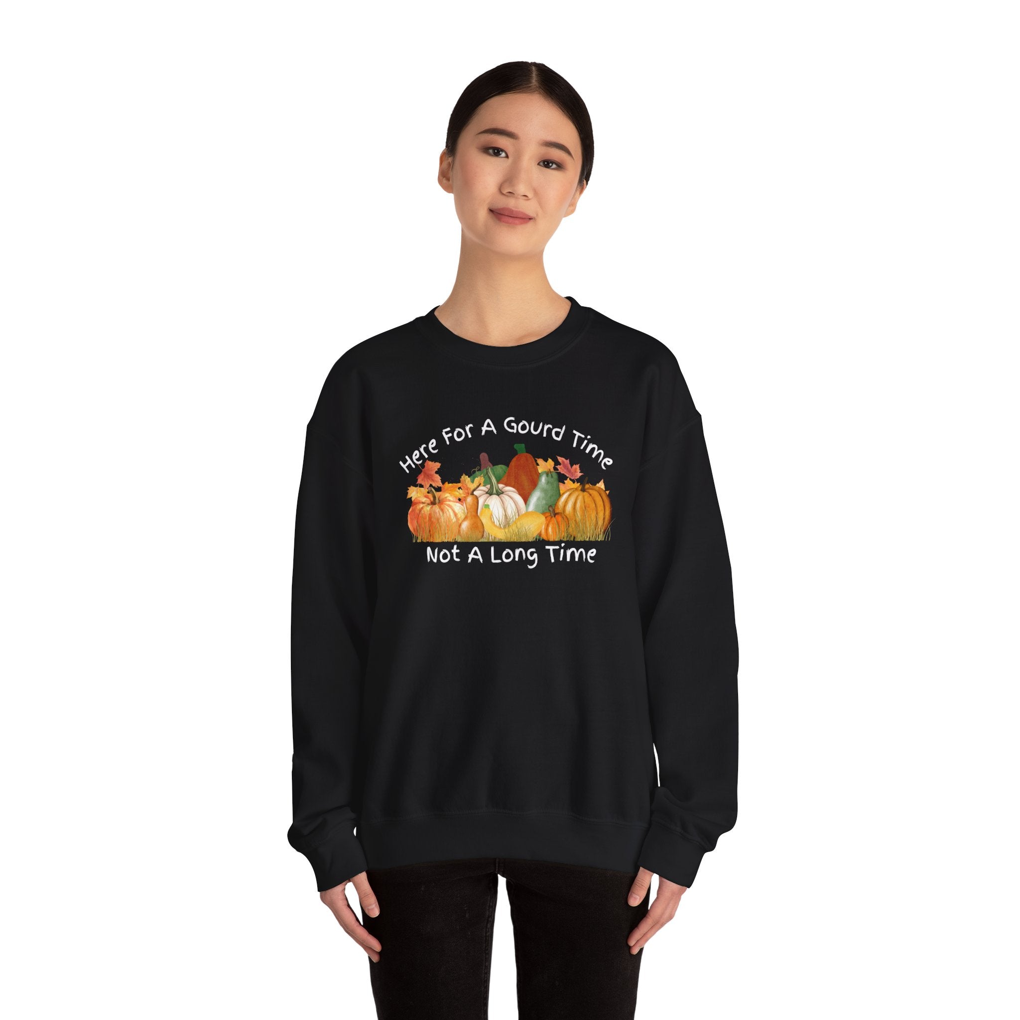 Here for a Gourd Time fall pumpkin crewneck — product photo 8