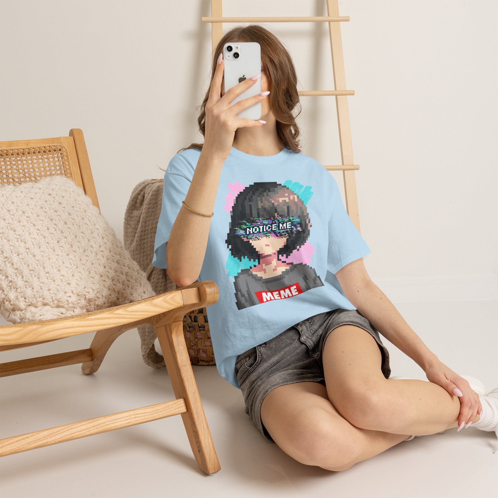 Pixel Anime Girl tee — product photo 10