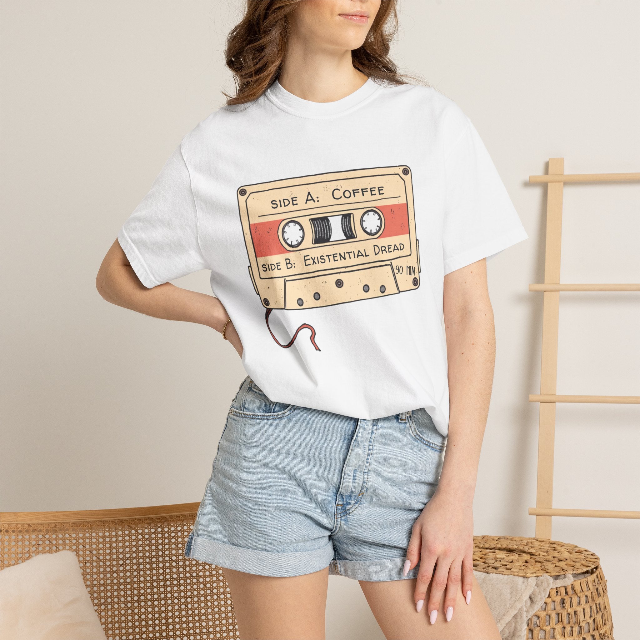 Coffee & Existential Dread cassette tee — product photo 15