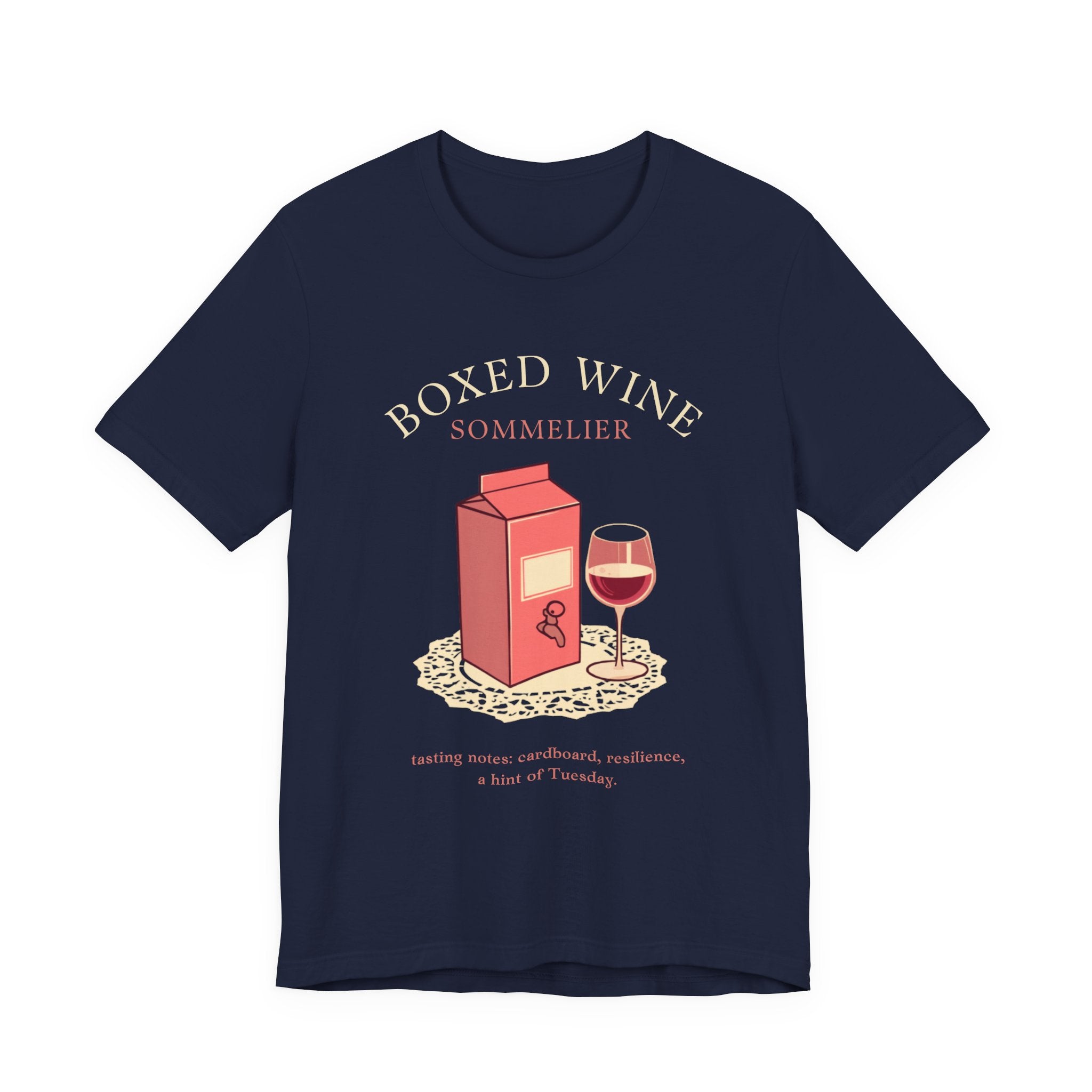 Boxed Wine Sommelier tee — product photo 6