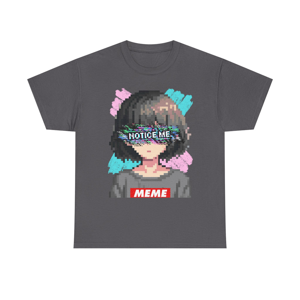 Pixel Anime Girl — 8-Bit Glitchcore Graphic Tee
