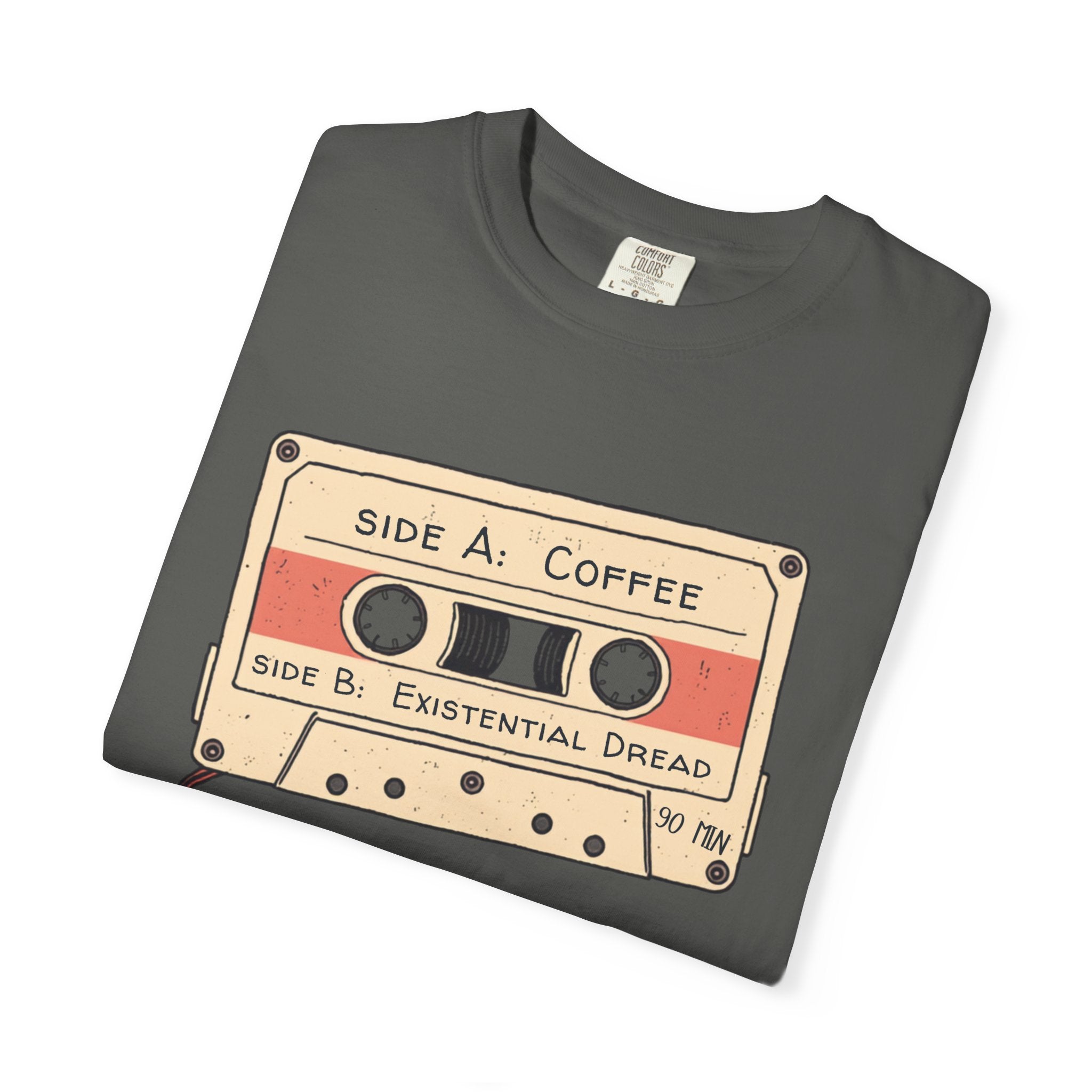 Coffee & Existential Dread cassette tee — product photo 17
