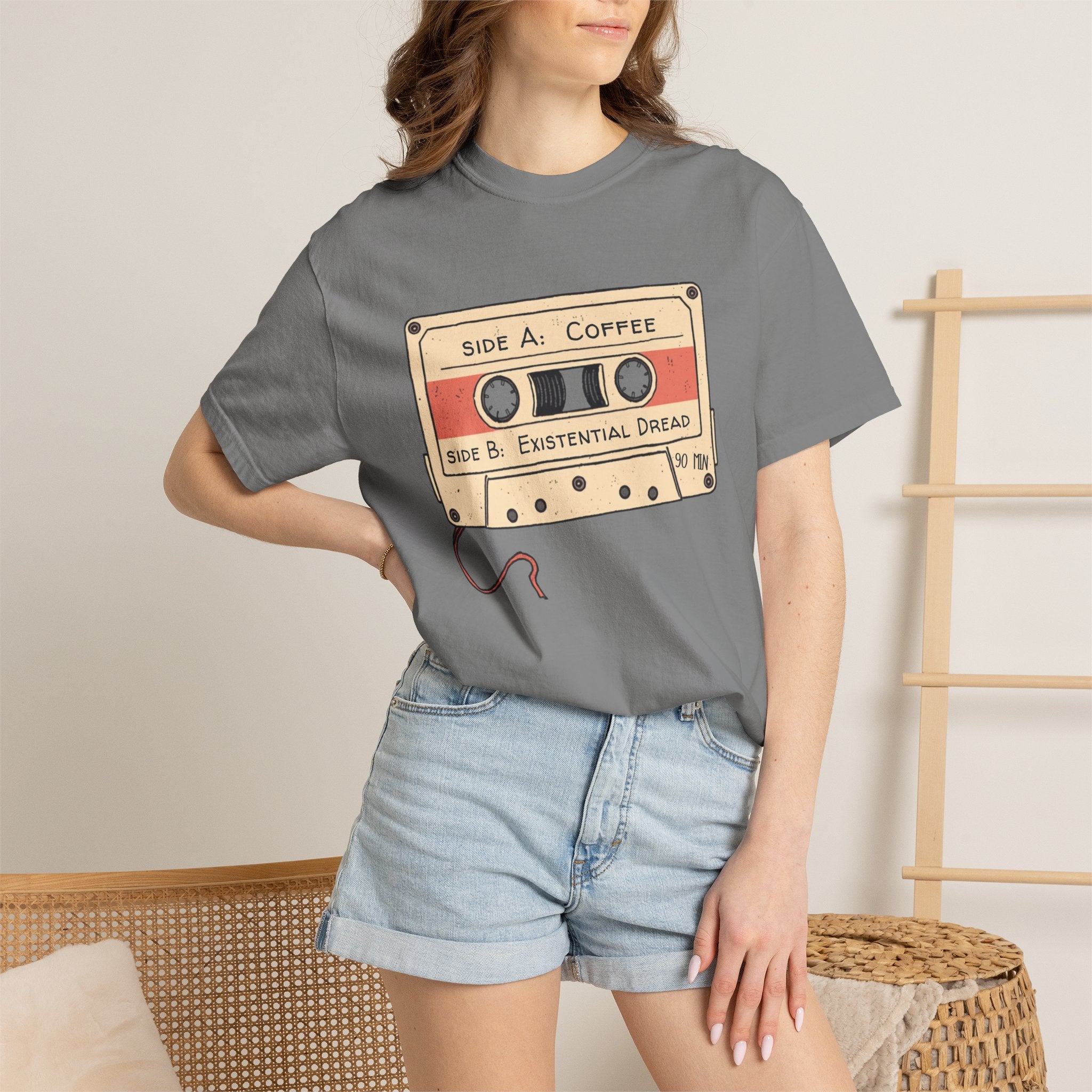 Coffee & Existential Dread cassette tee — product photo 21