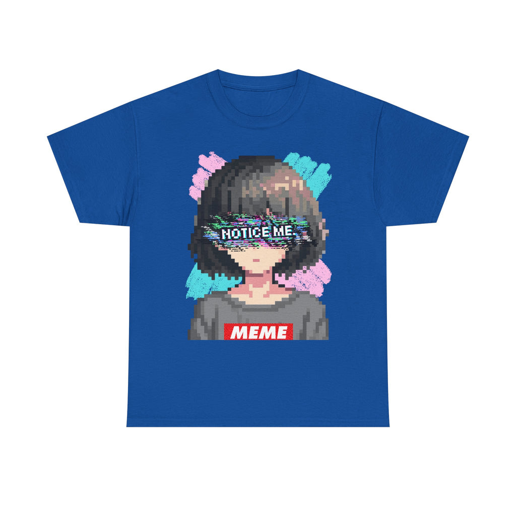 Pixel Anime Girl — 8-Bit Glitchcore Graphic Tee