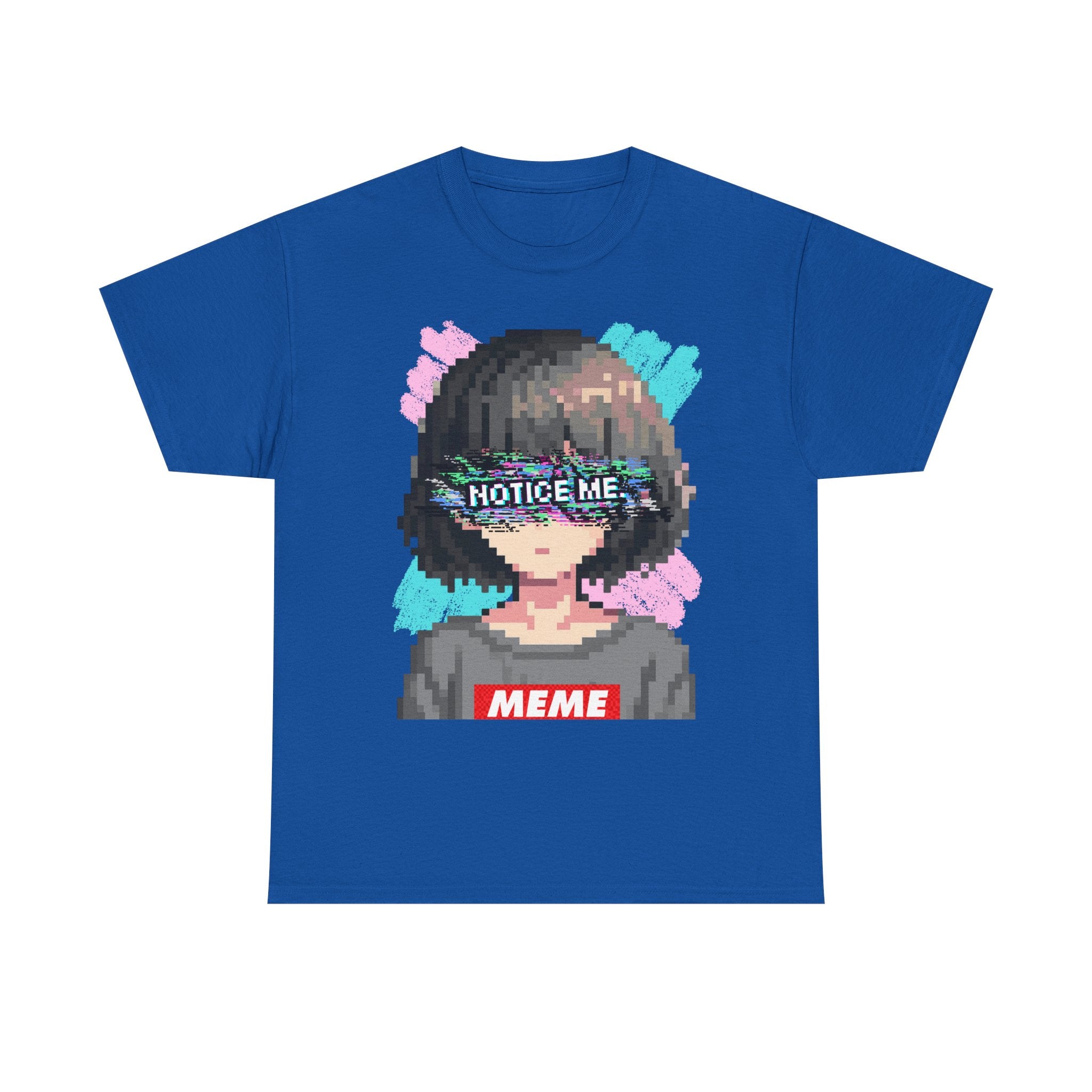 Pixel Anime Girl — 8-Bit Glitchcore Graphic Tee
