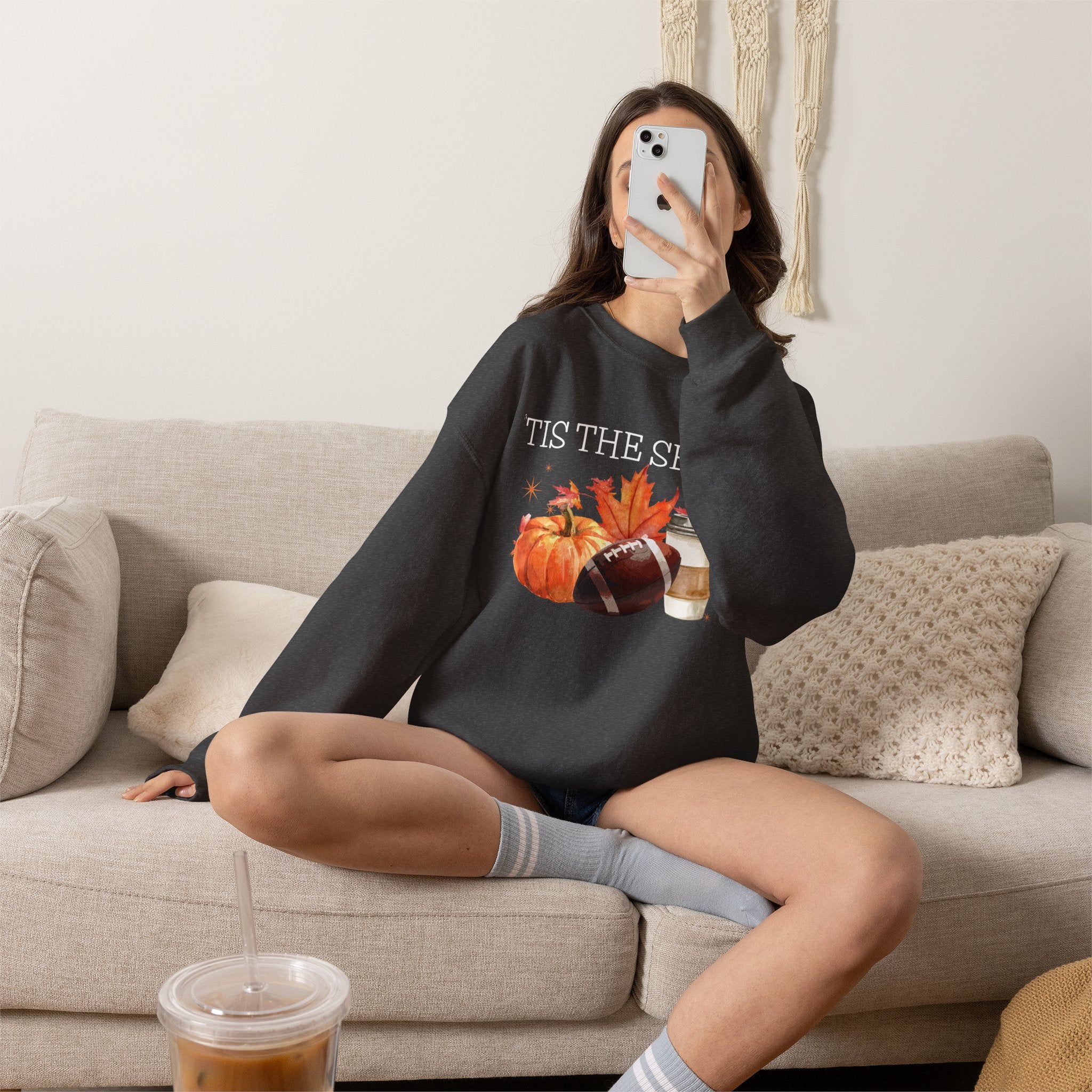 Tis the Season crewneck — size chart