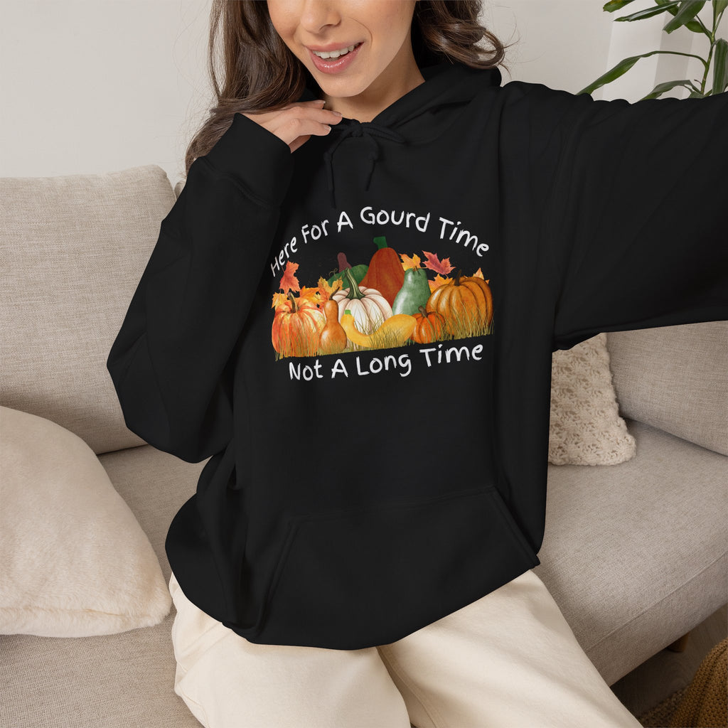 Here for a Gourd Time pumpkin hoodie — product photo 6