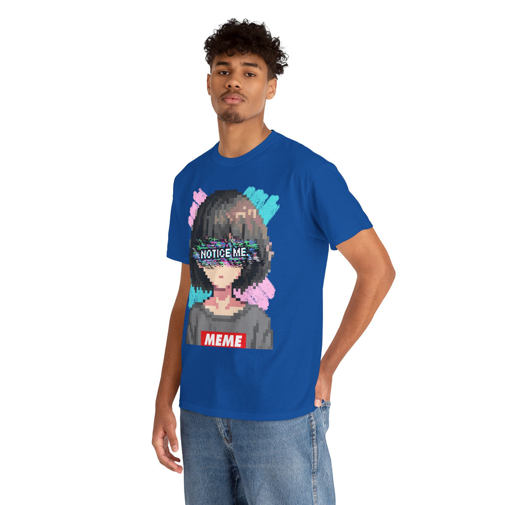 Pixel Anime Girl — 8-Bit Glitchcore Graphic Tee
