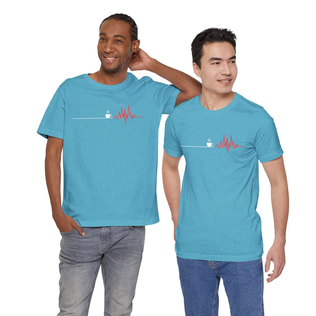 Coffee Heartbeat — EKG Caffeine Humor Tee