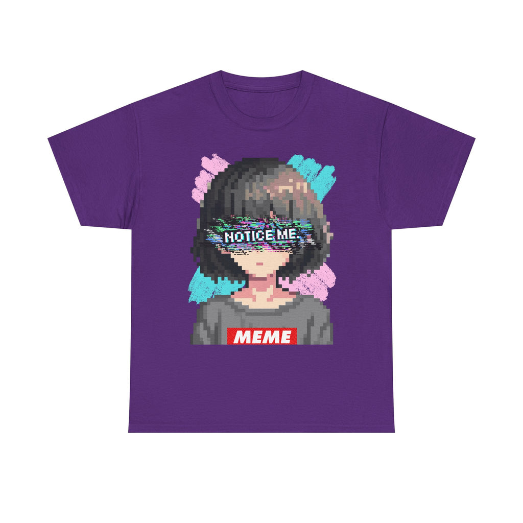 Pixel Anime Girl — 8-Bit Glitchcore Graphic Tee