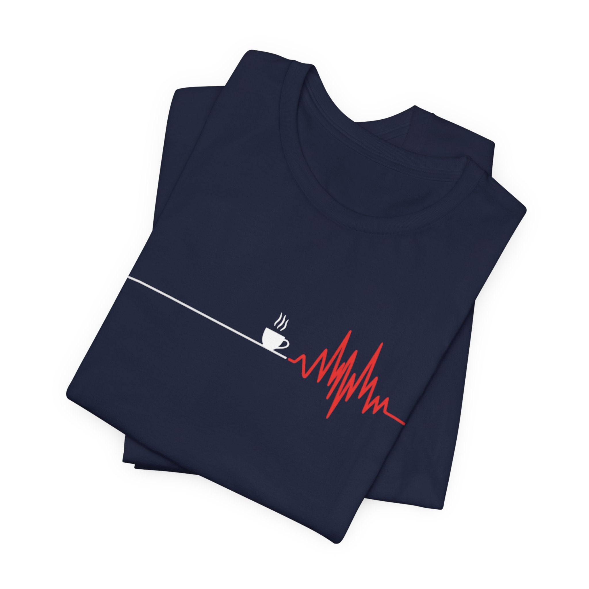 Coffee Heartbeat — EKG Caffeine Humor Tee