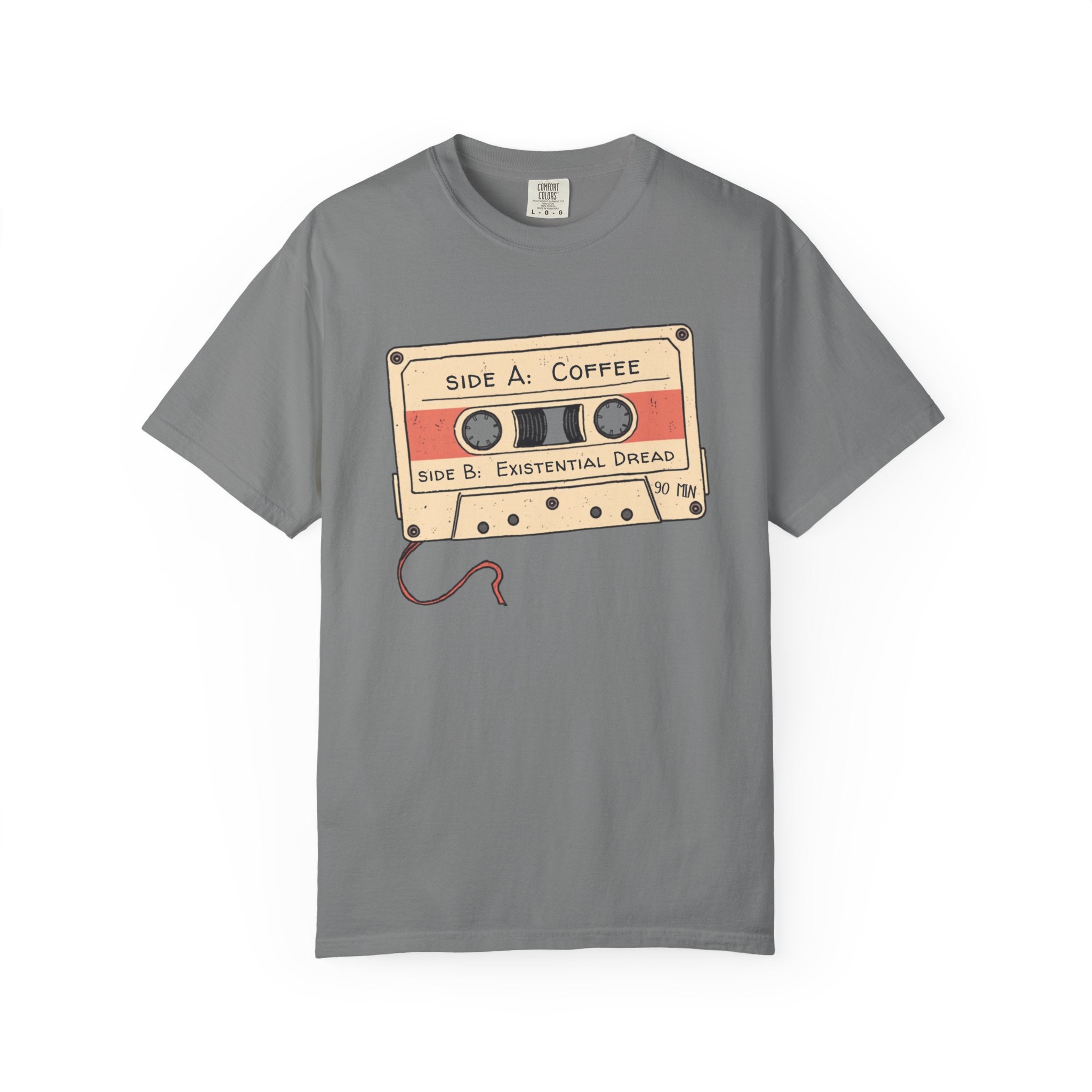 Coffee & Existential Dread cassette tee — product photo 3