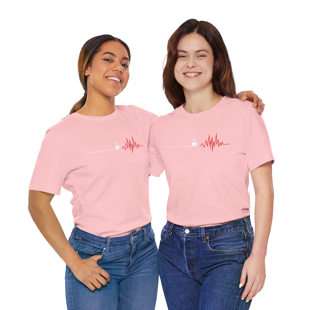 Coffee Heartbeat — EKG Caffeine Humor Tee