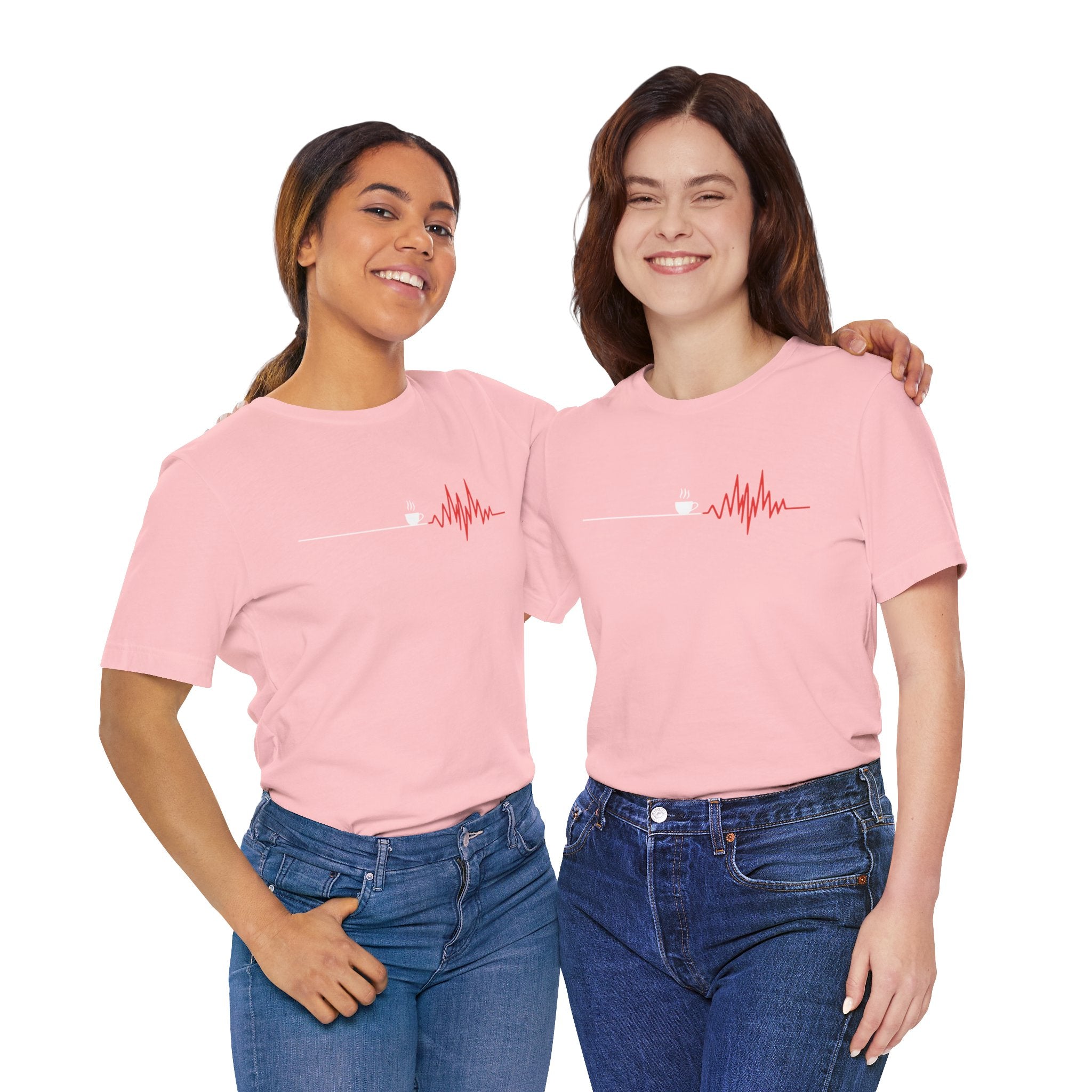 Coffee Heartbeat — EKG Caffeine Humor Tee