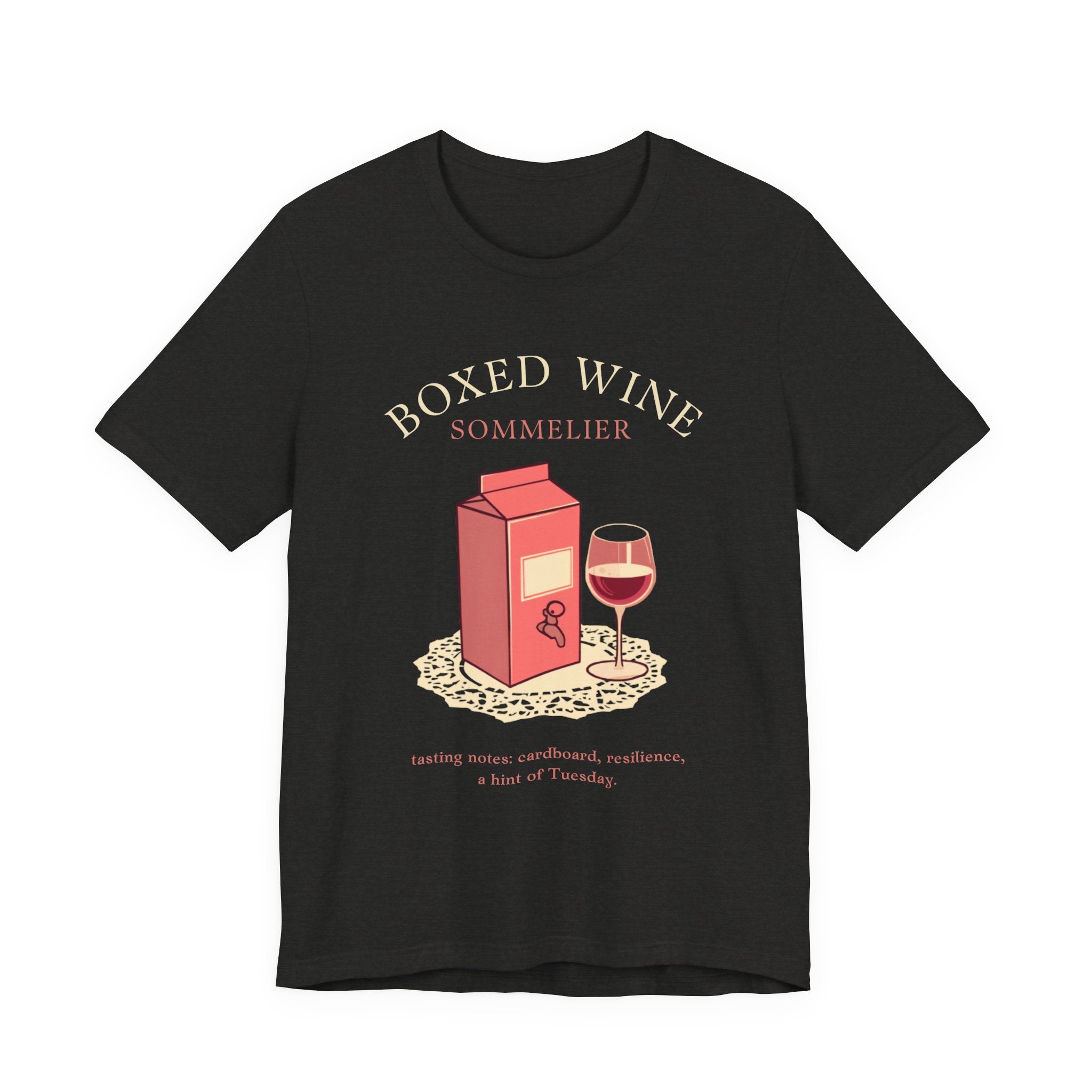 Boxed Wine Sommelier tee — product photo 3