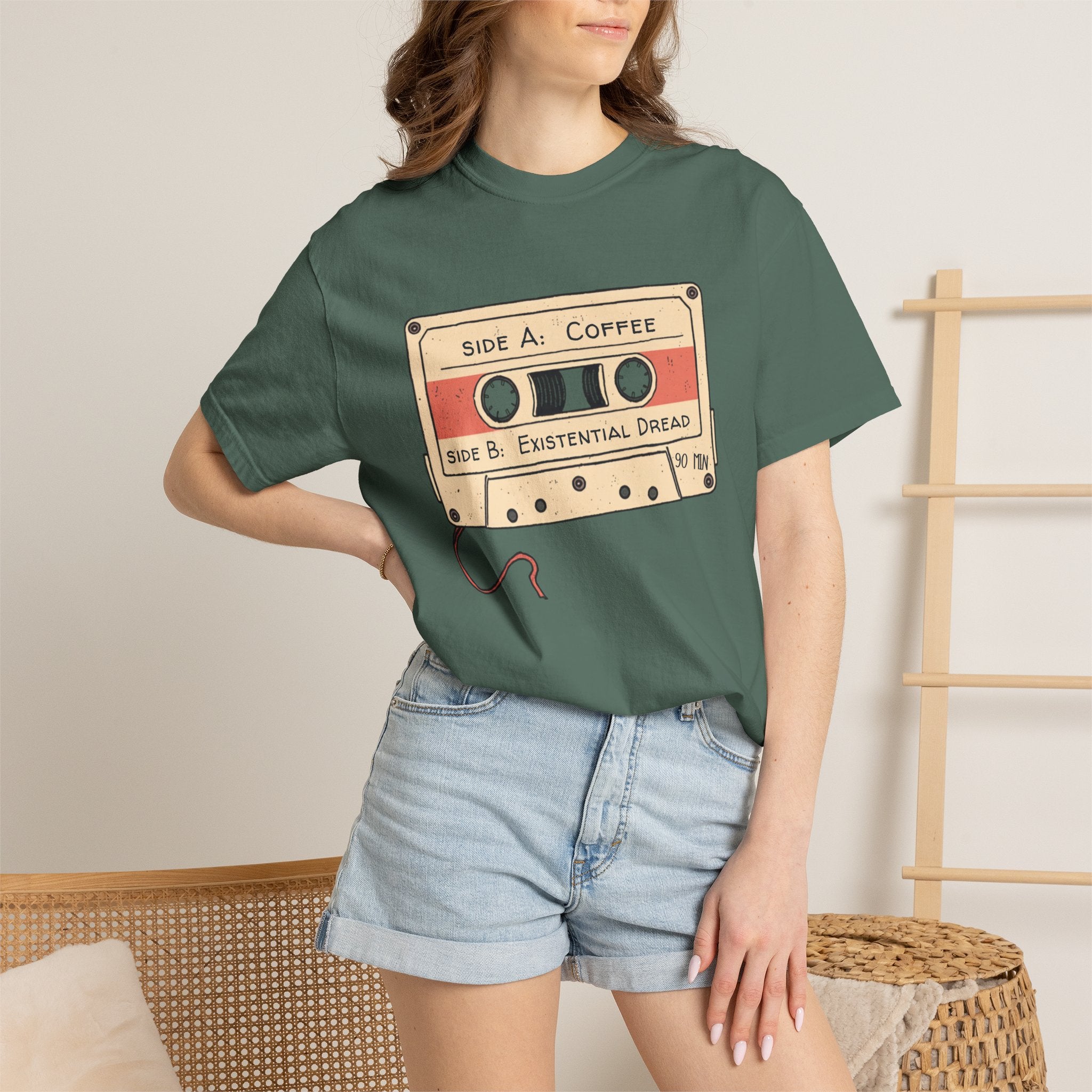 Coffee & Existential Dread cassette tee — product photo 27