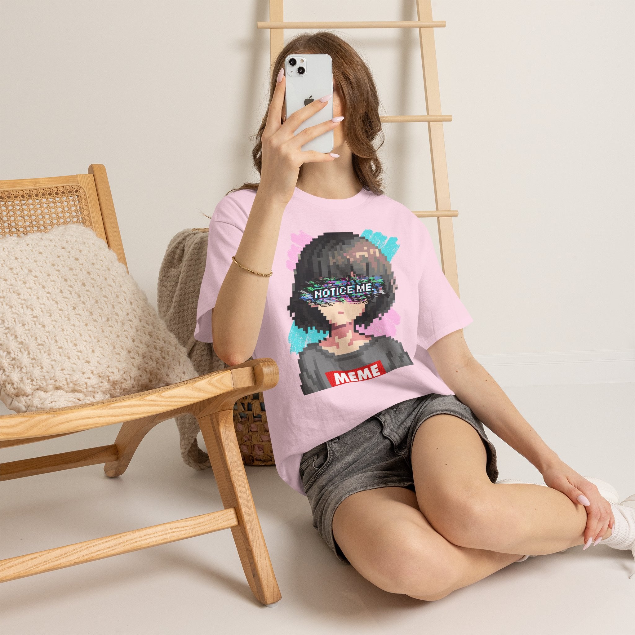 Pixel Anime Girl tee — product photo 15
