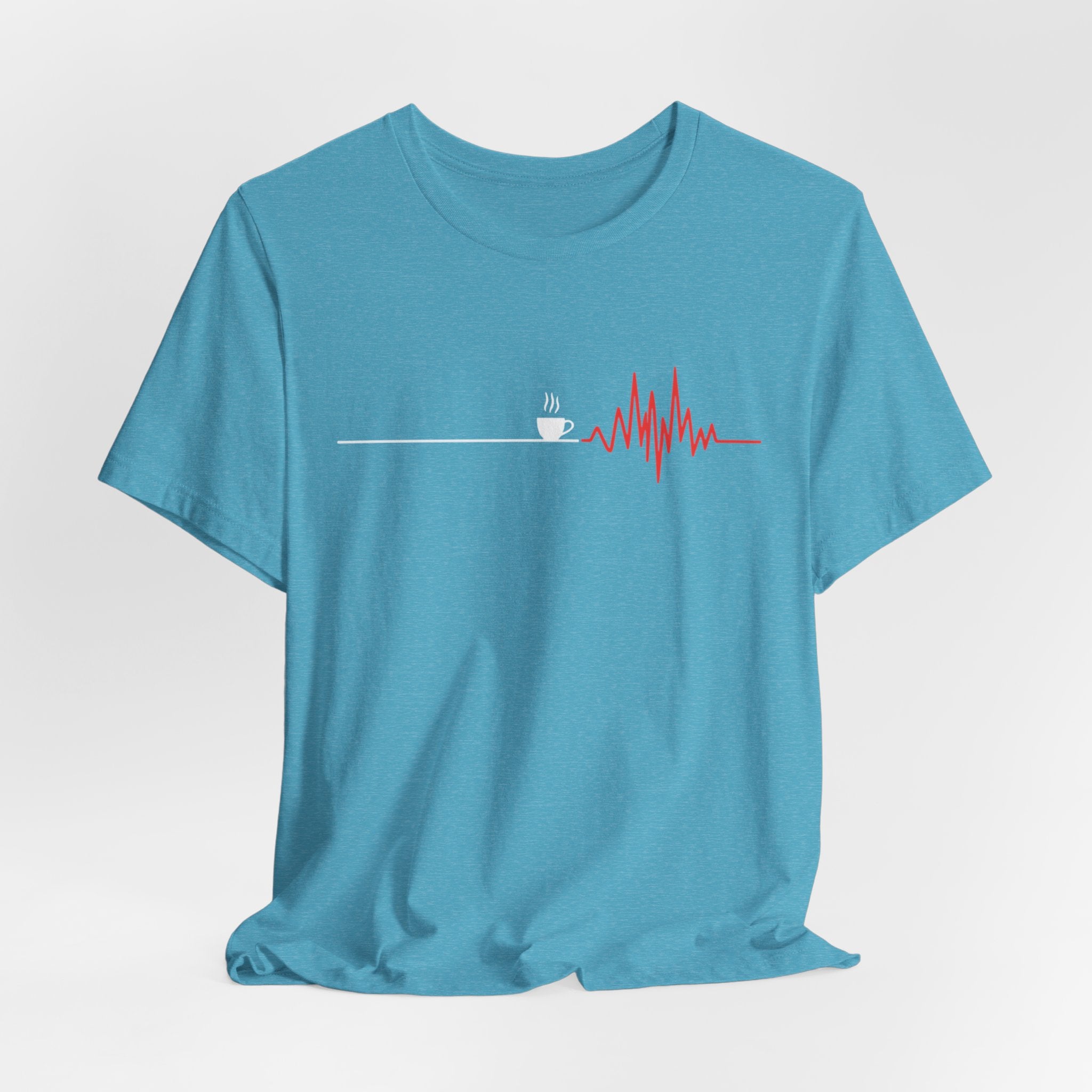 Coffee Heartbeat tee — size and fit guide