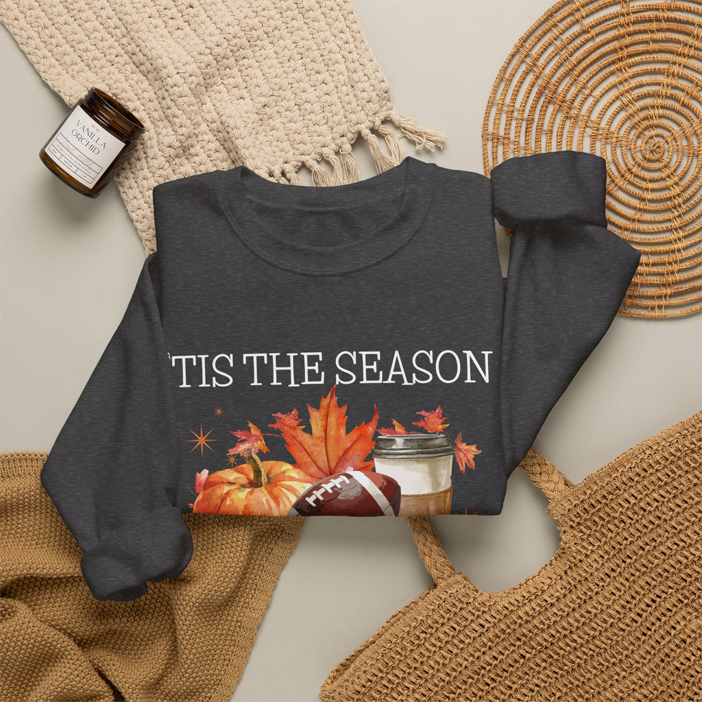 Tis the Season crewneck — size and fit guide