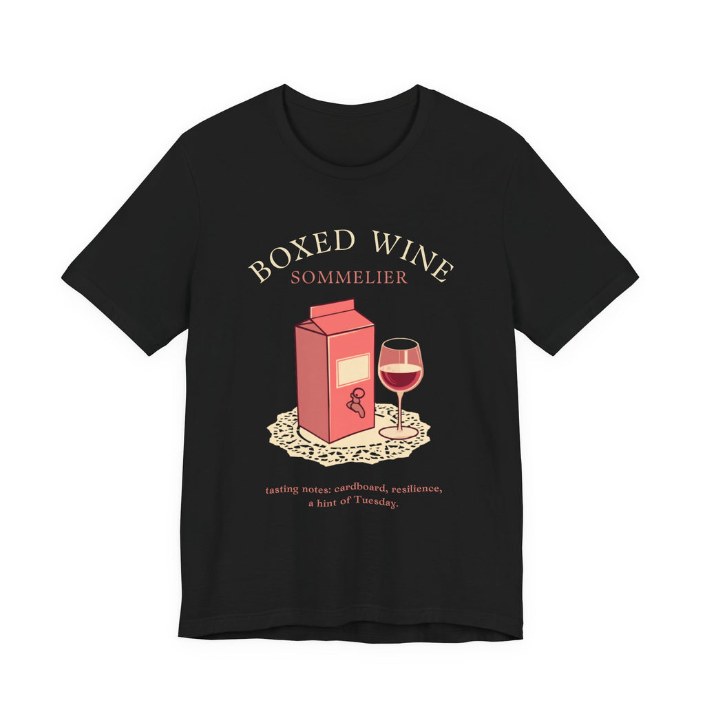 Boxed Wine Sommelier tee — product photo 2