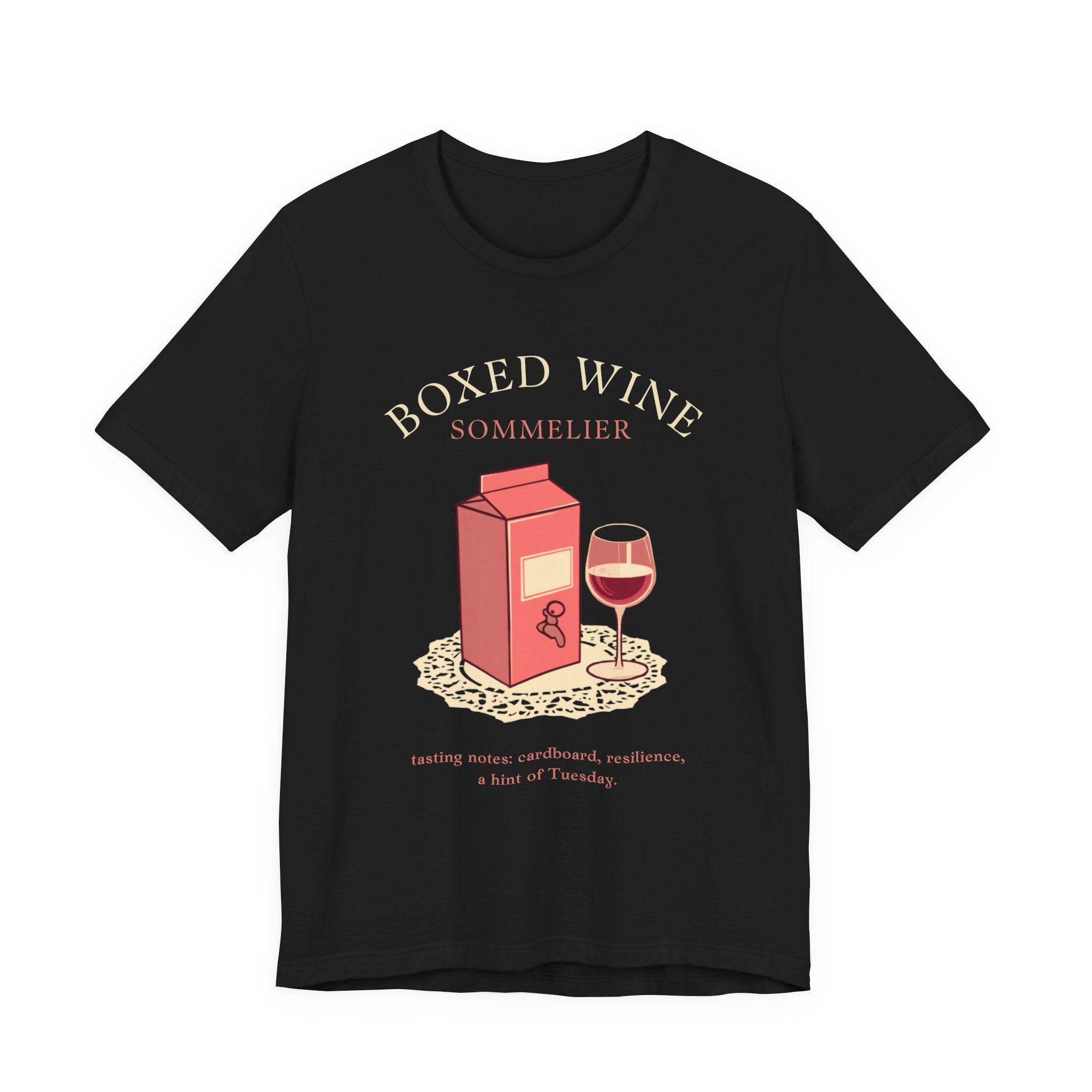 Boxed Wine Sommelier tee — product photo 2
