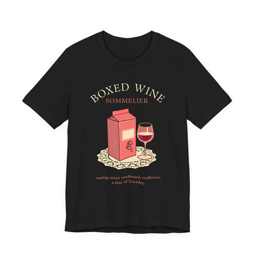 Boxed Wine Sommelier tee — product photo 2