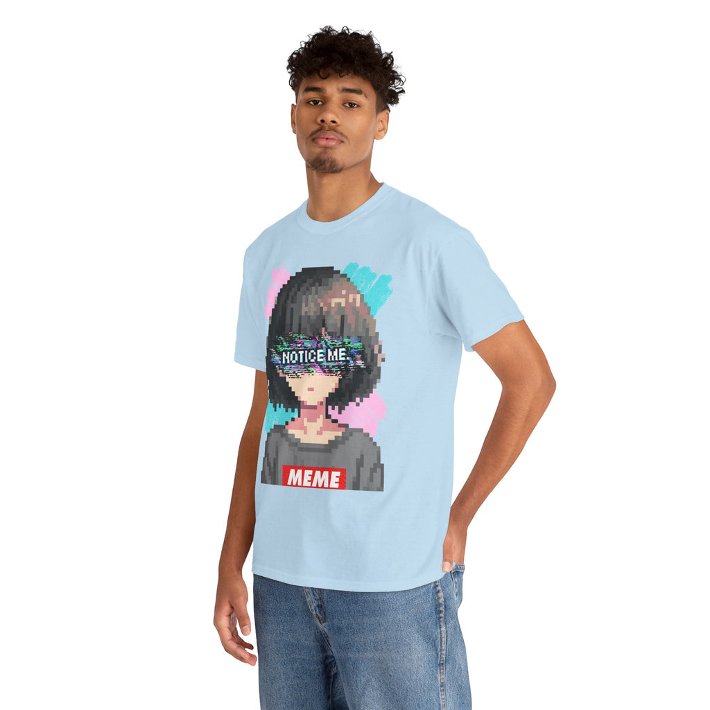 Pixel Anime Girl — 8-Bit Glitchcore Graphic Tee