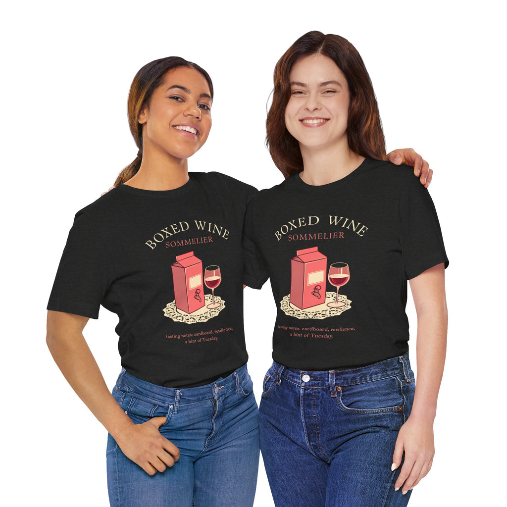 Boxed Wine Sommelier tee — product photo 22