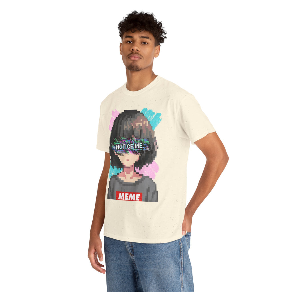 Pixel Anime Girl tee — size chart