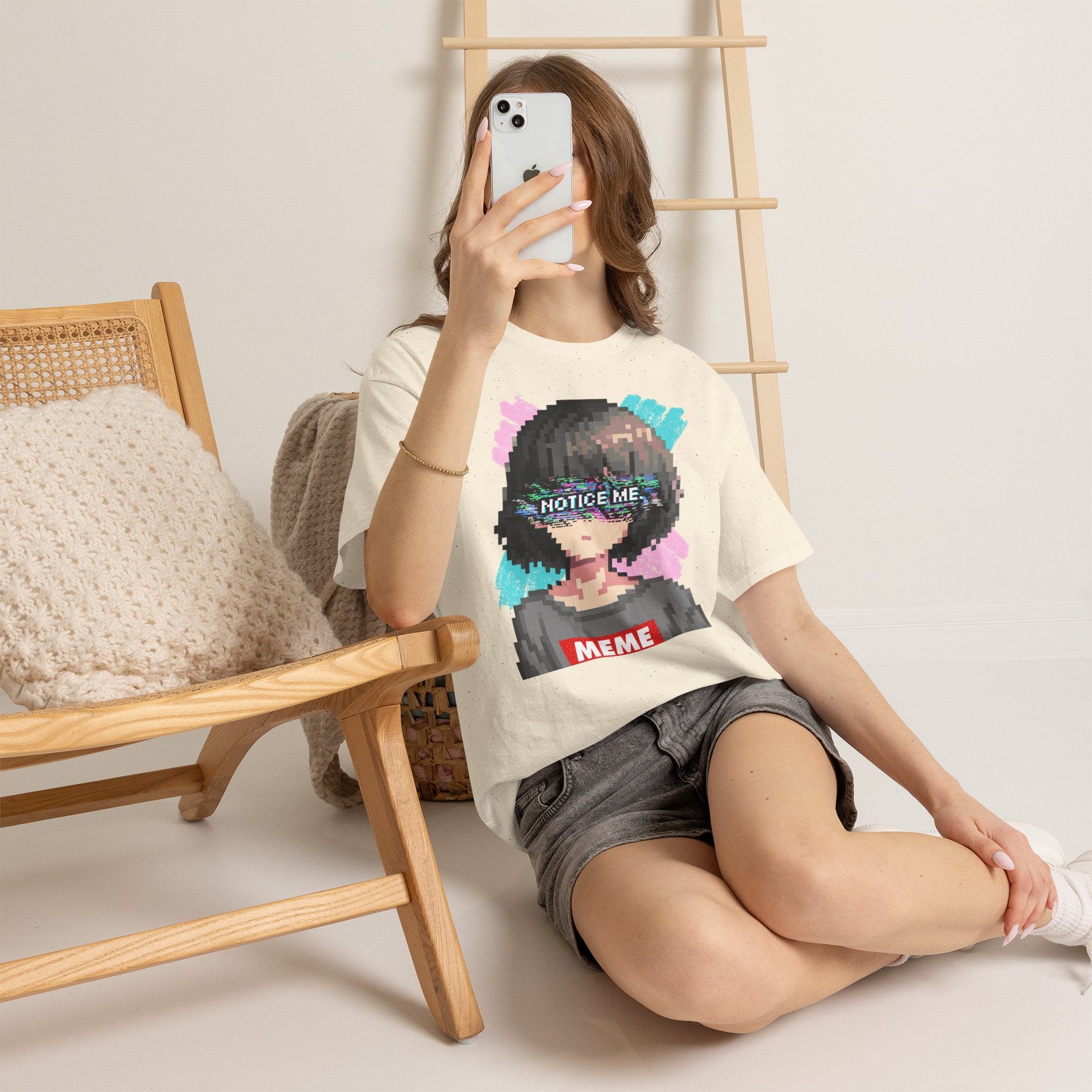 Pixel Anime Girl tee — product photo 7