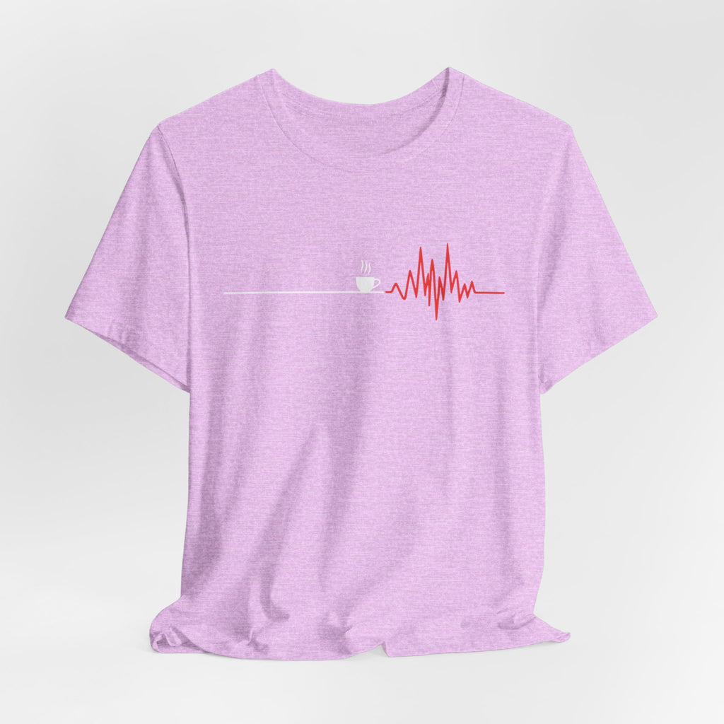 Coffee Heartbeat — EKG Caffeine Humor Tee
