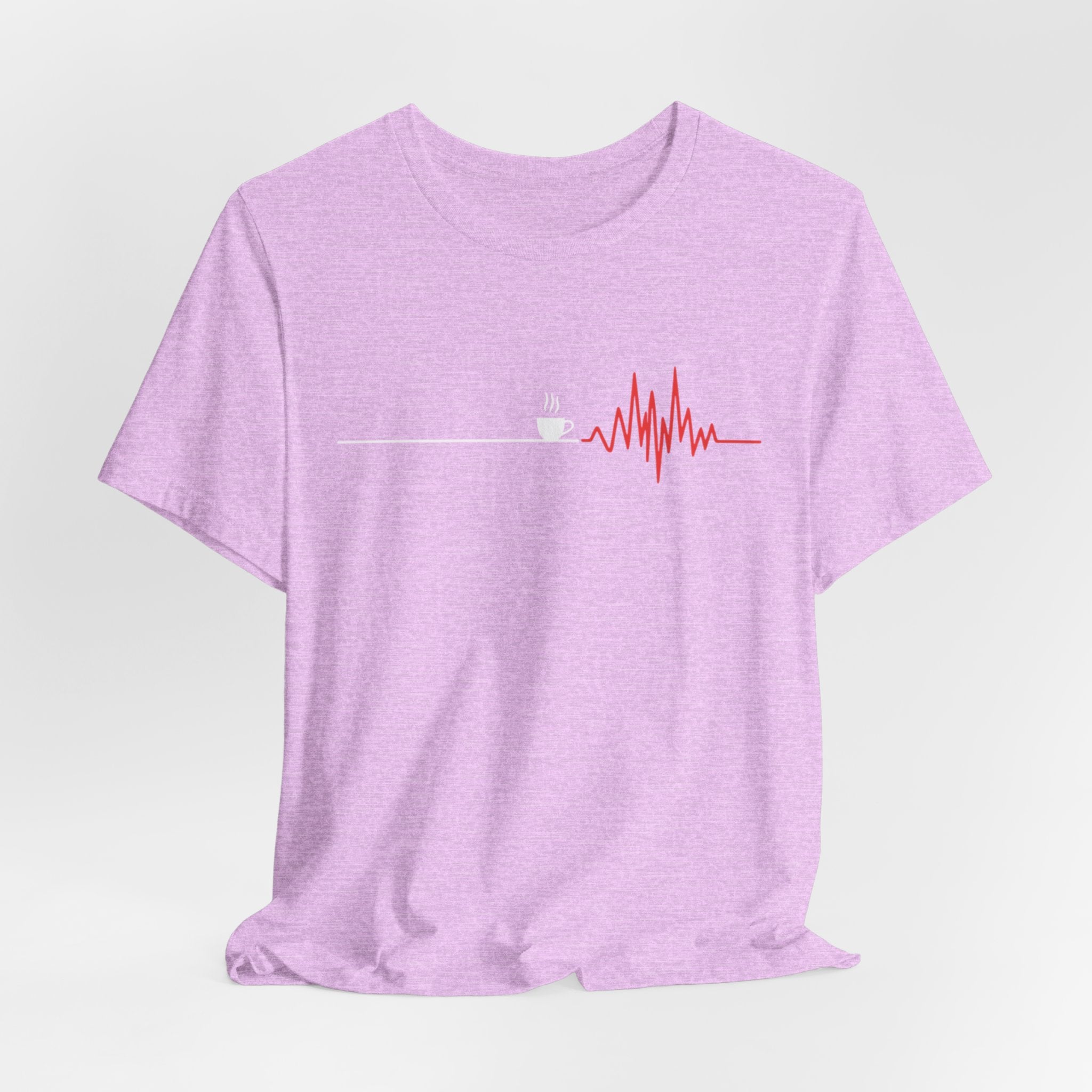 Coffee Heartbeat — EKG Caffeine Humor Tee