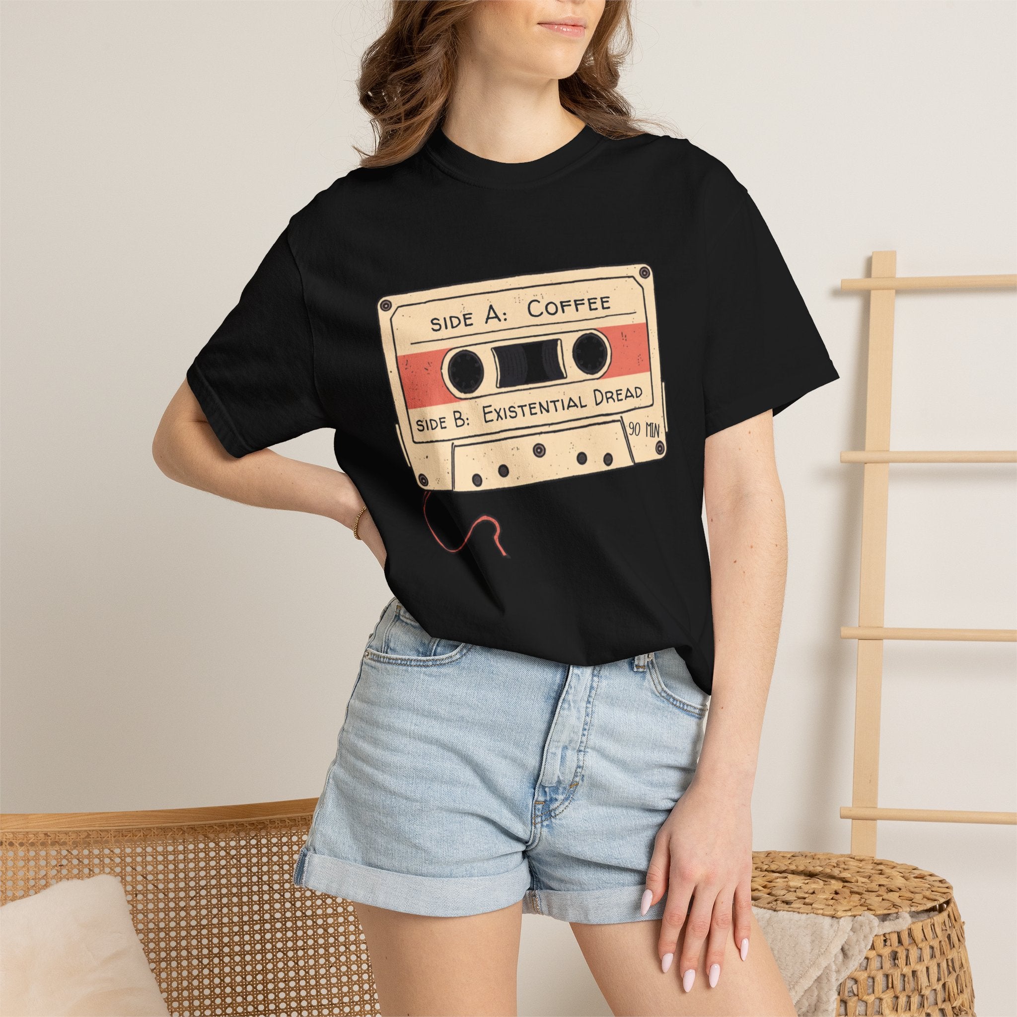 Coffee & Existential Dread cassette tee — product photo 36