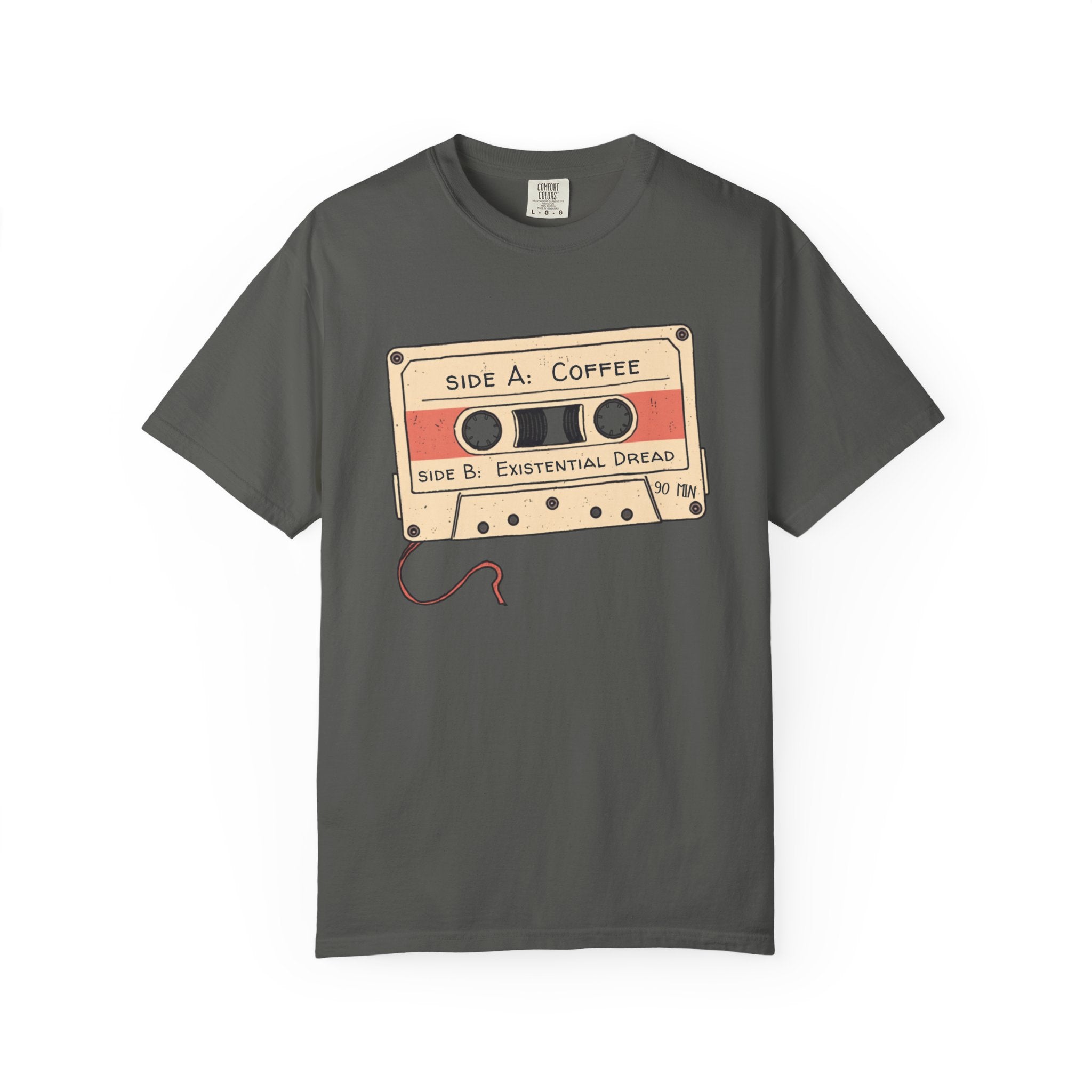 Coffee & Existential Dread cassette tee — product photo 2