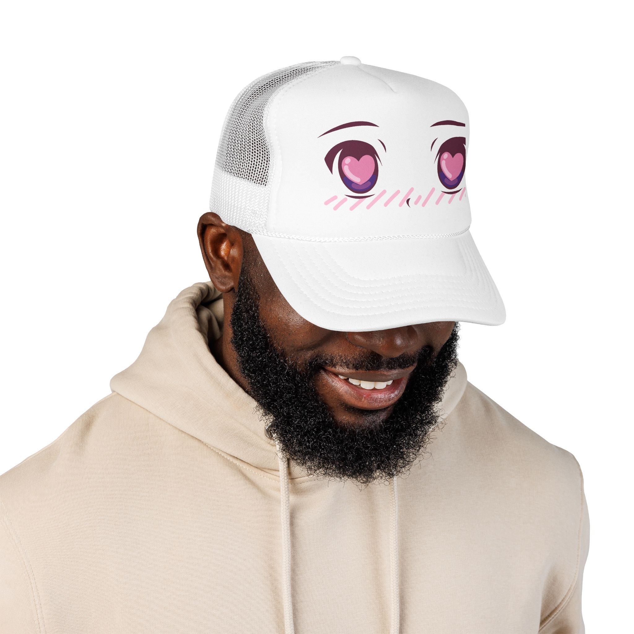 Heart Eyes trucker hat — size and fit guide